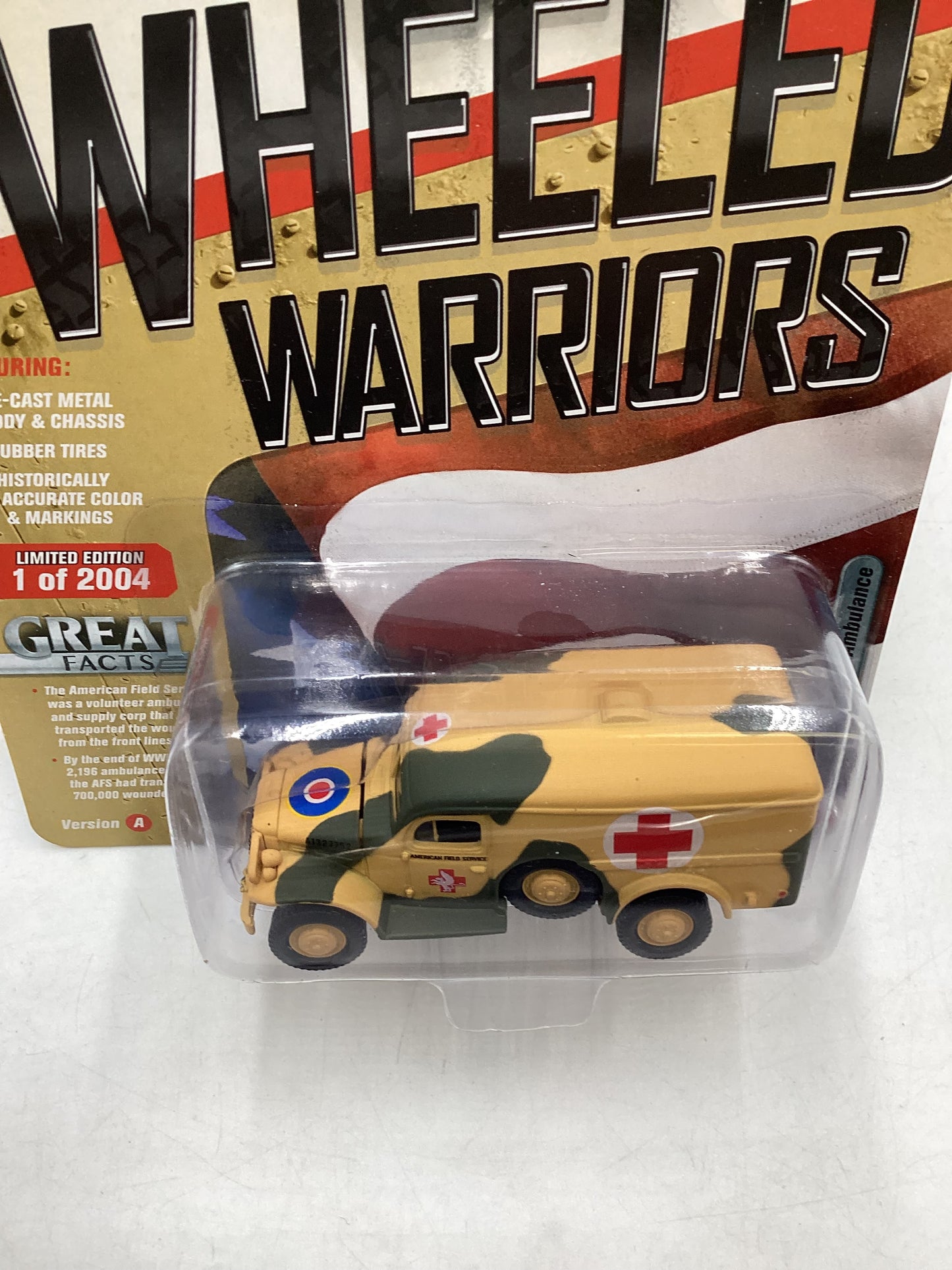 Johnny Lightning Wheeled Warriors WWII Dodge WC54 Ambulance 219B