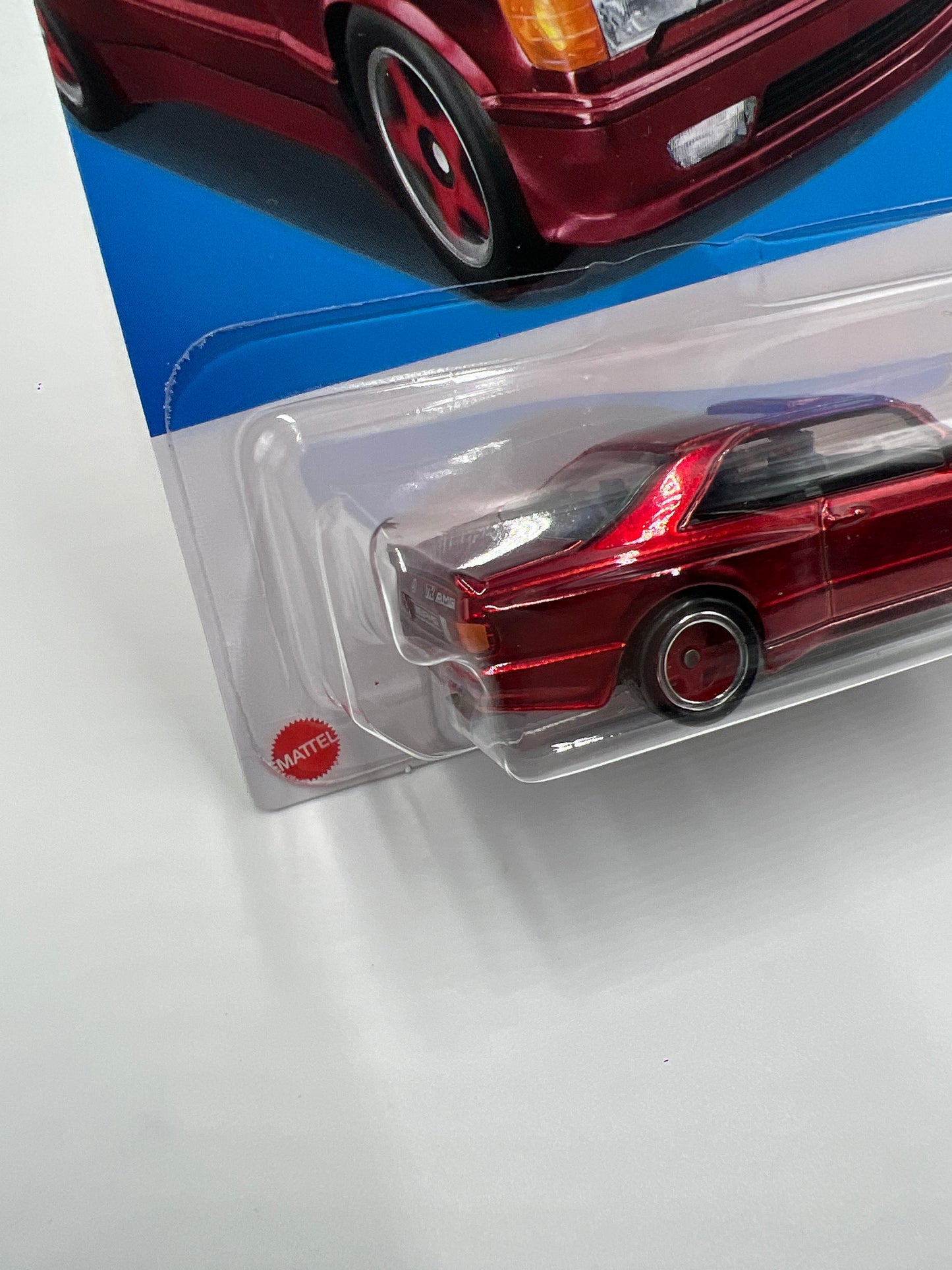 2024 Hot Wheels Super Treasure Hunt #82 89 Mercedes-Benz 560 SEC AMG Red W/Protector
