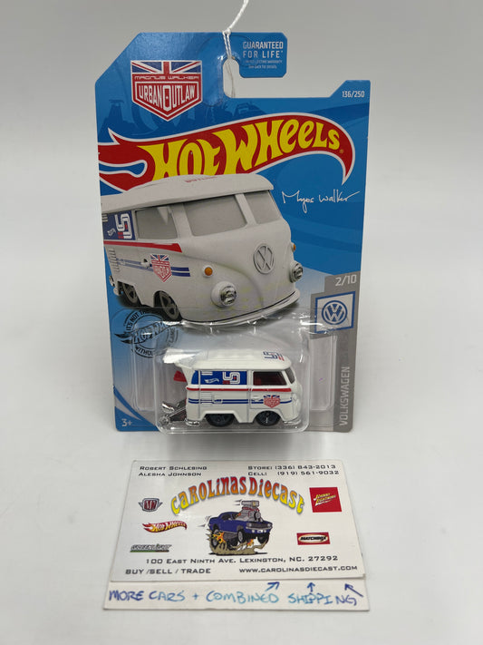 2019 Hot Wheels Volkswagen #136 Kool Kombi White Magnus Walker 97F