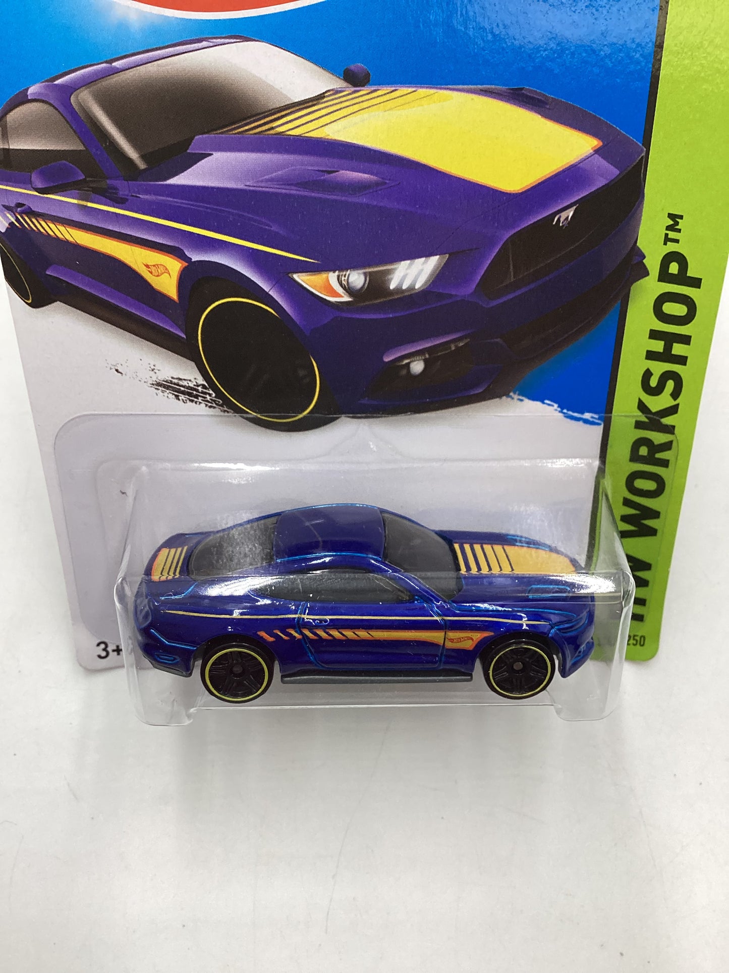 2015 Hot Wheels Workshop #247 15 Ford Mustang GT Blue 31D