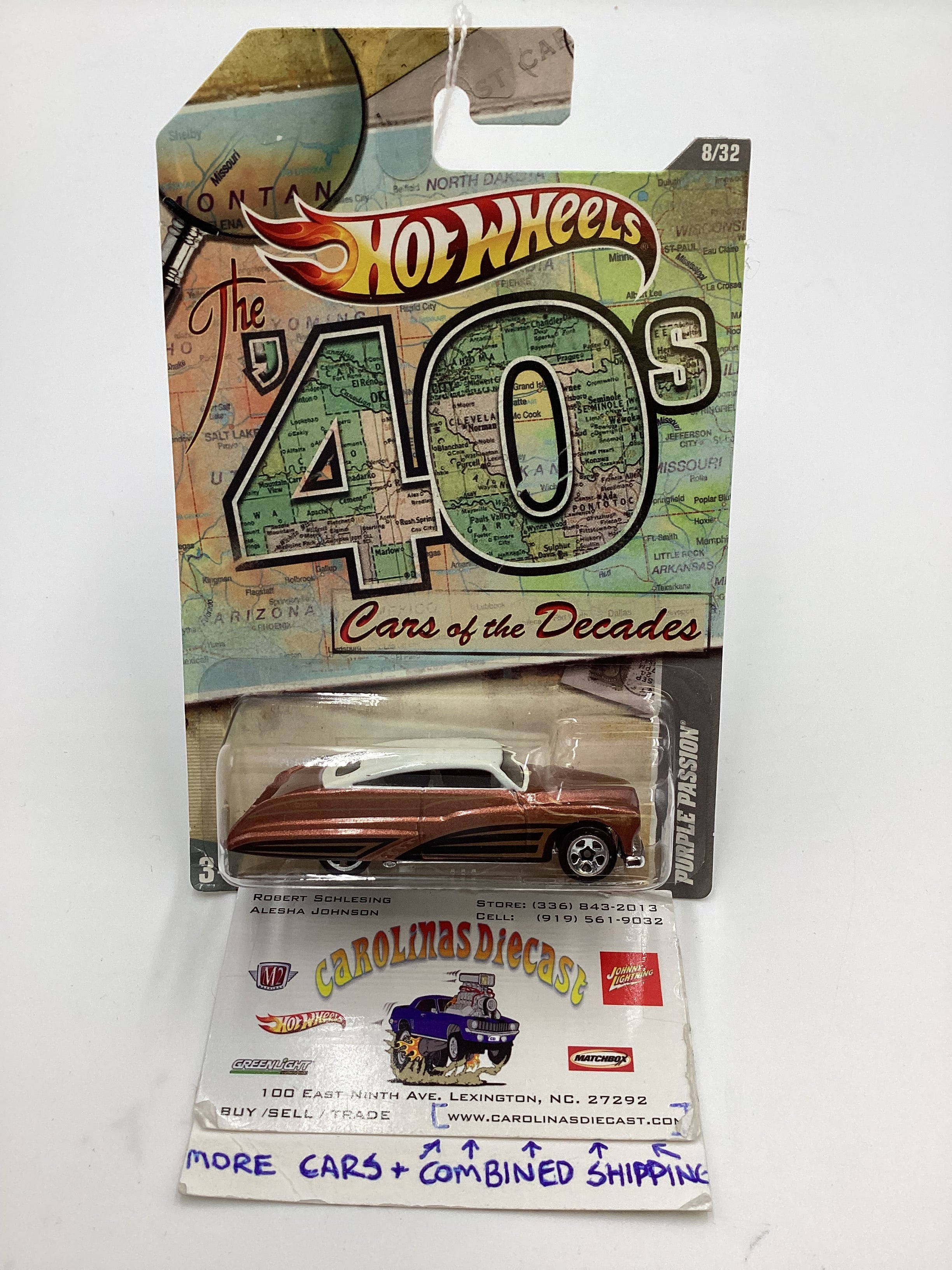 2011 Hot Wheels Cars of the Decades The 40s #8 Purple Passion