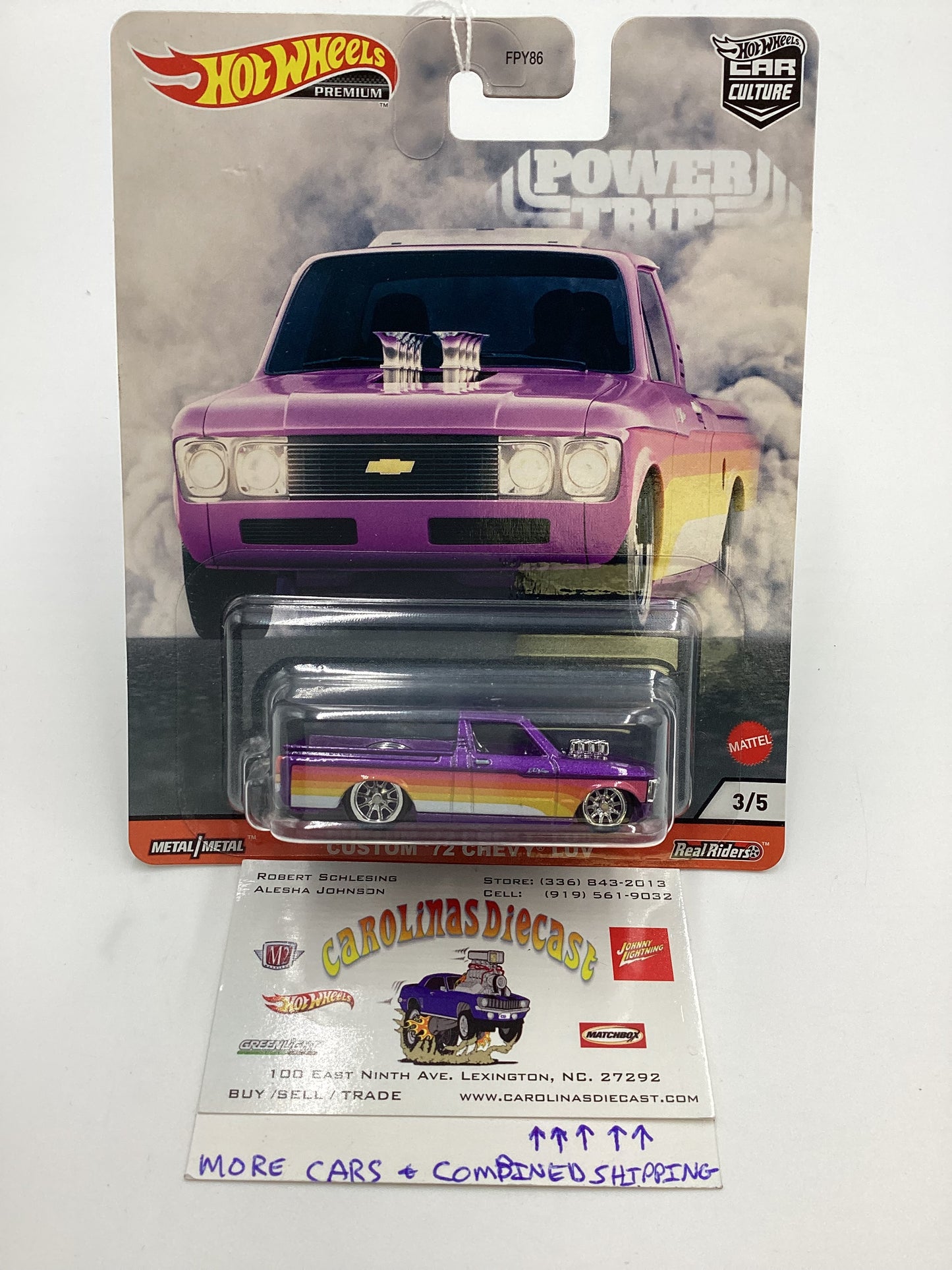 Hot wheels Car Culture Power Trip #3 Custom 72 Chevy Luv 242F