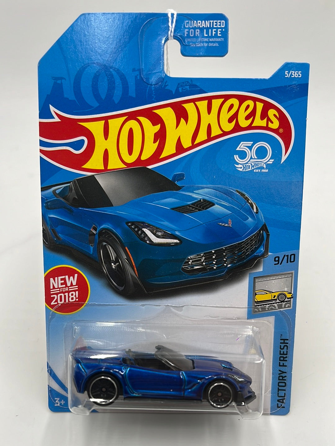 2018 Hot Wheels  #5 Corvette C7 Z06 Convertible 1D