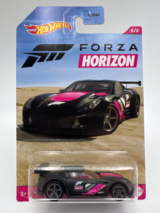 Hot Wheels Forza Horizon #5 Corvette C7.R Black/Pink 166C