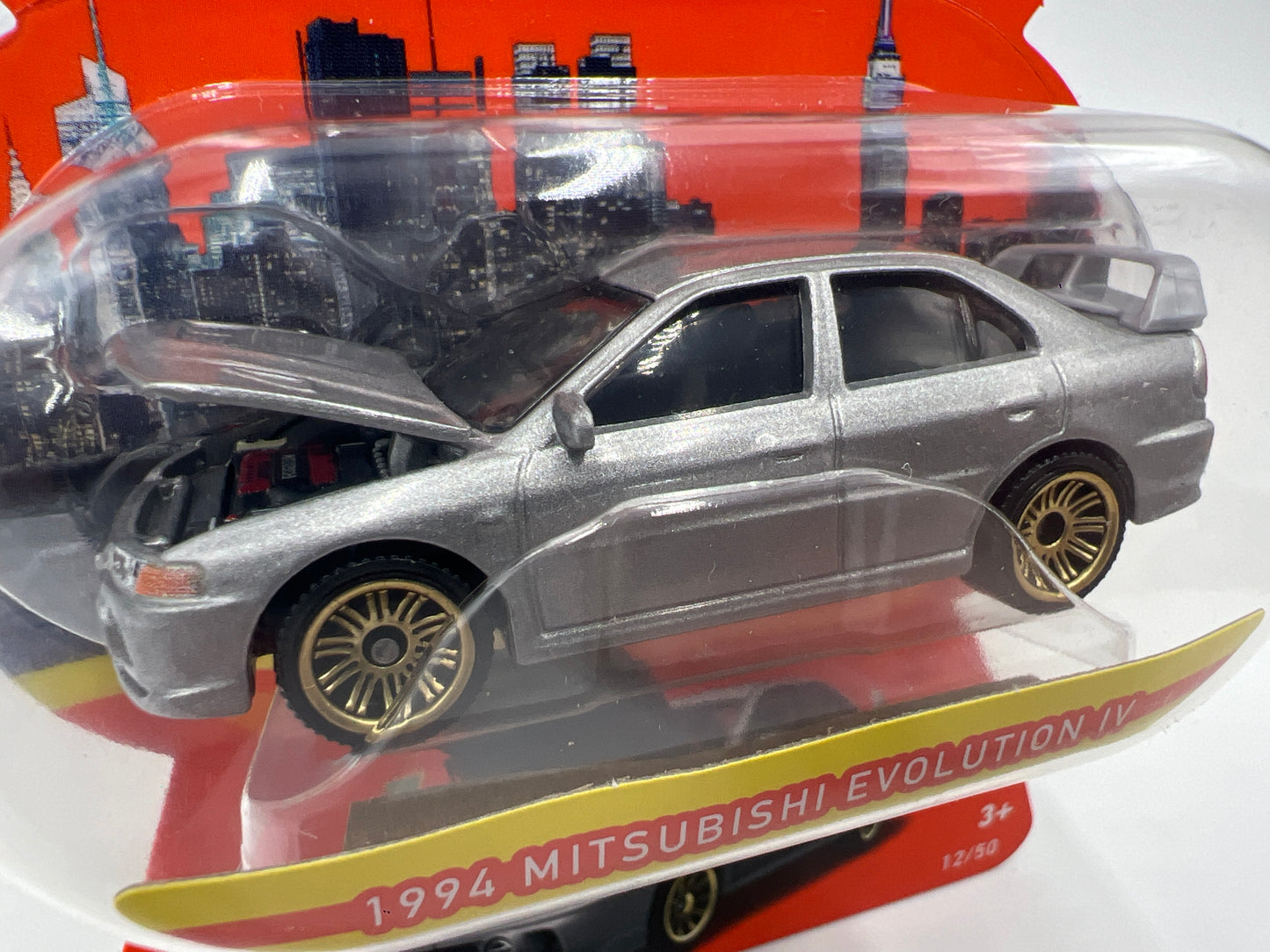 Matchbox Moving Parts #12 1994 Mitsubishi Evolution IV Silver 167M