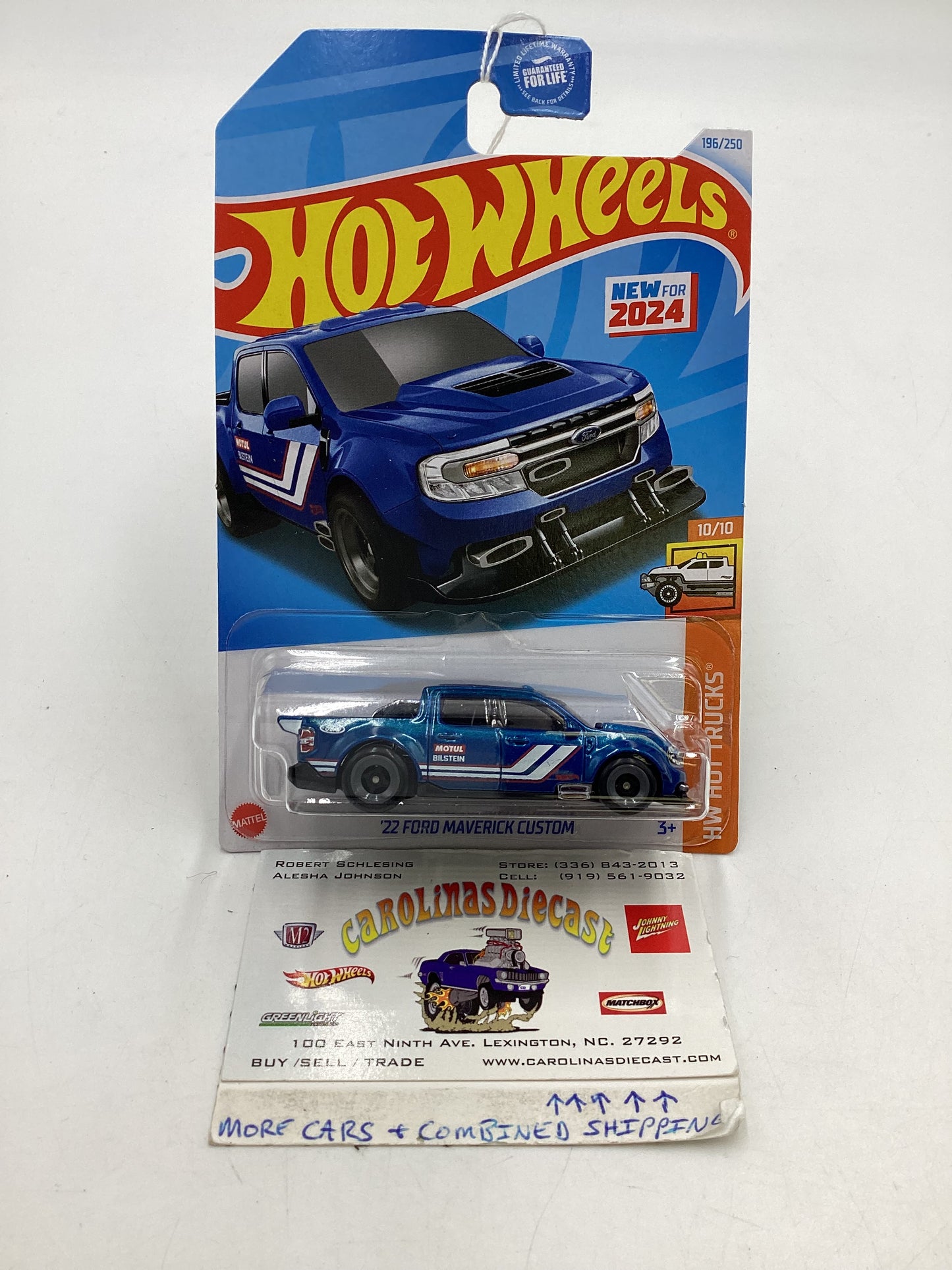 Pickup Truck Hot Wheels Custom Ford Maverick Blue 2024 Hot Wheels
