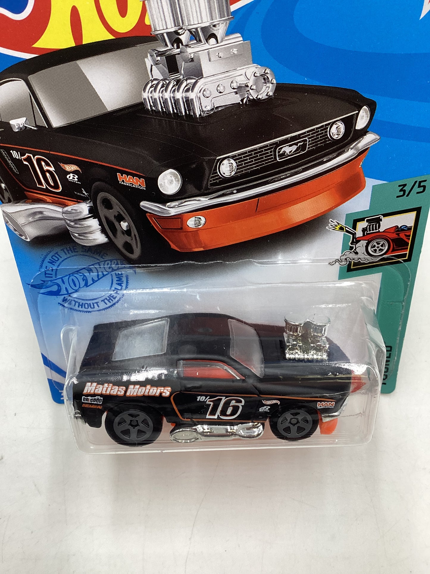 2021 Hot Wheels #40 68 Mustang Black Smoked Window 35C