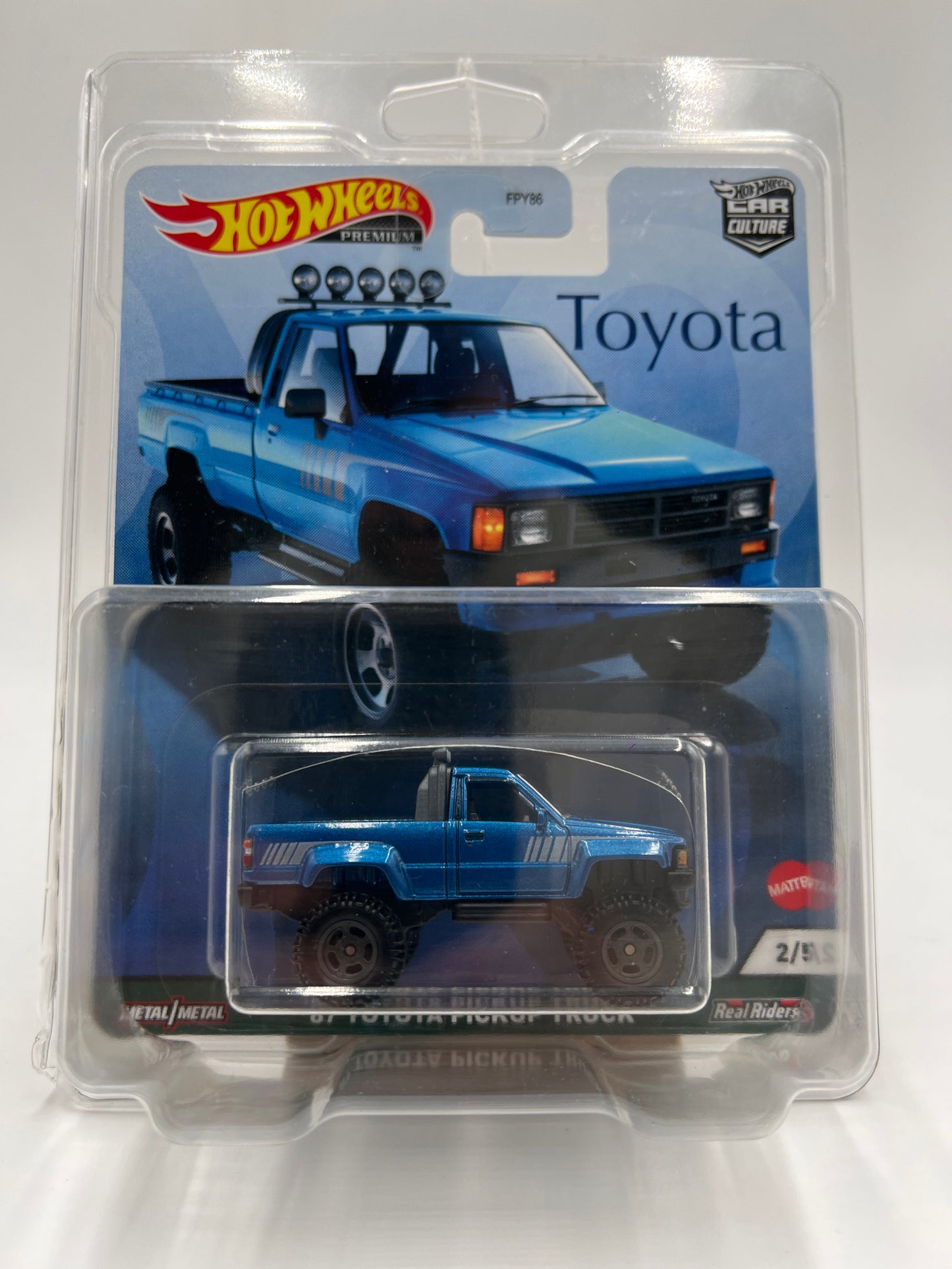 2021 Hot Wheels Car Culture Toyota #2 87 Toyota Pickup Truck Blue W/Protector