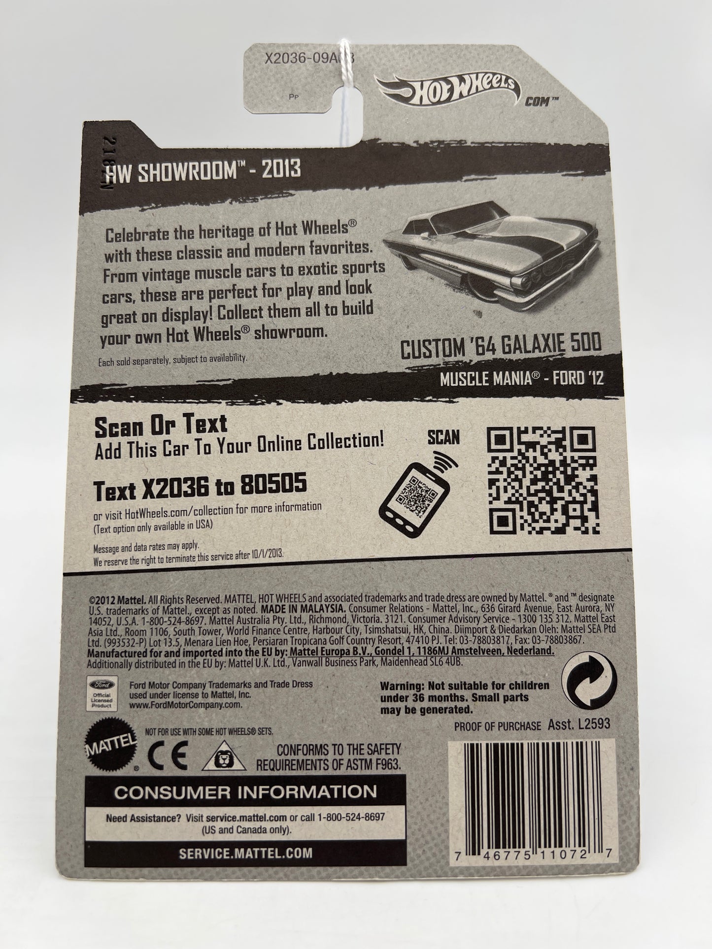 2013 Hot Wheels Showroom #113 Kmart Exclusive Custom 64 Galaxie 500 Green 235A