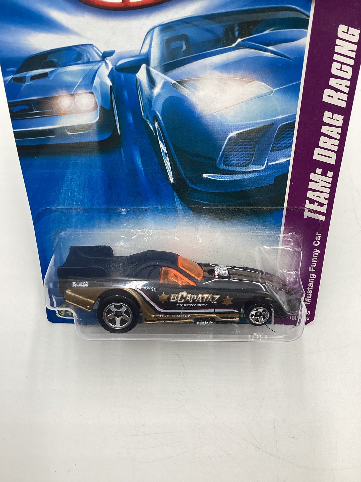 2008 Hot Wheels HW Team: Drag Racing #157 Mustang Funny Car Matte Black Has Casting Error See Details 239H