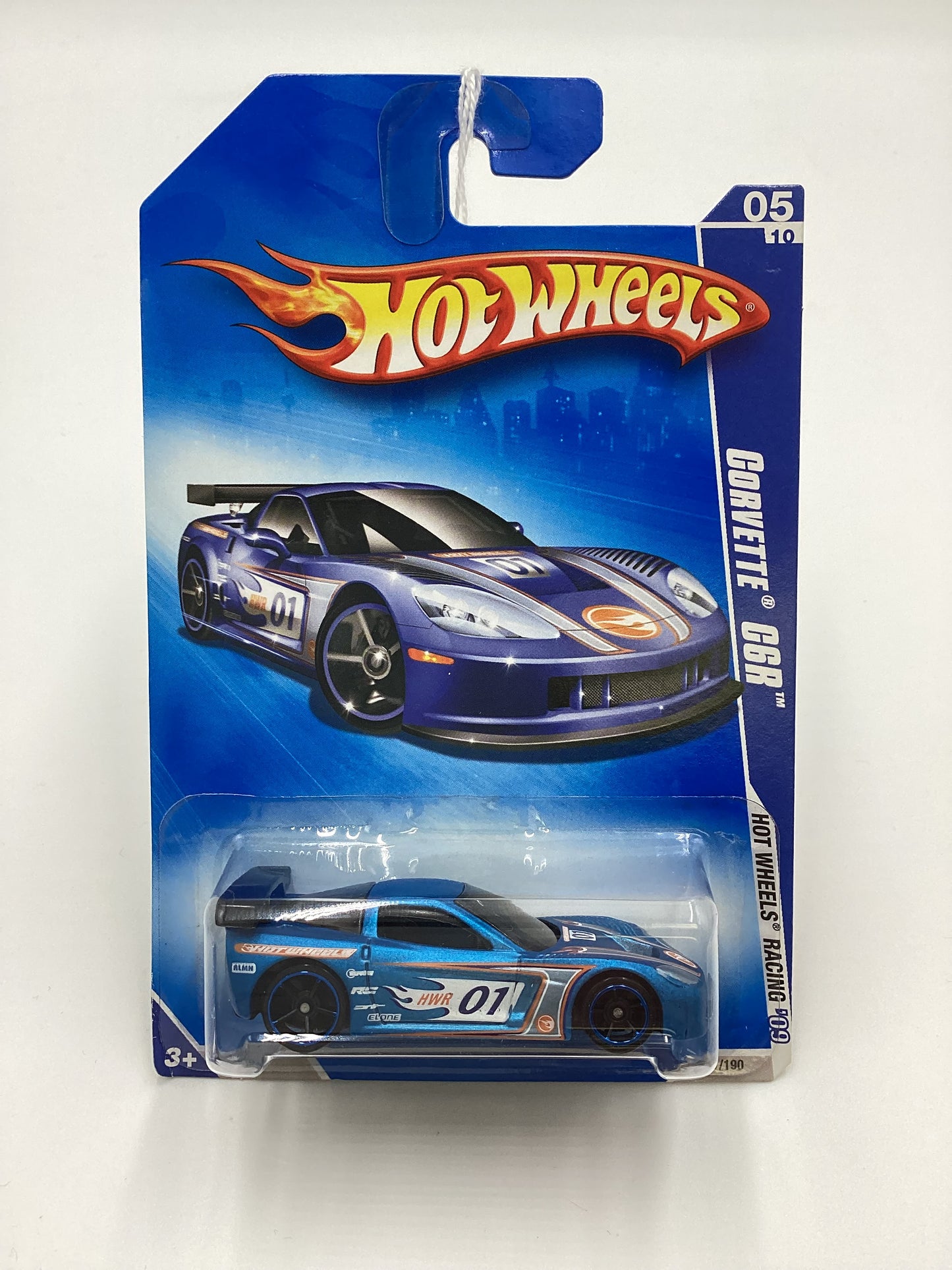 2009 Hot Wheels #071 Corvette C6R Blue 14i