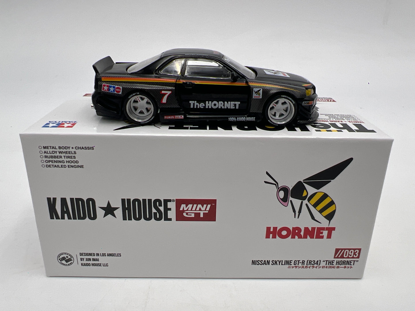 Mini GT x Kaido House #093 Nissan Skyline GT-R R34 The Hornet