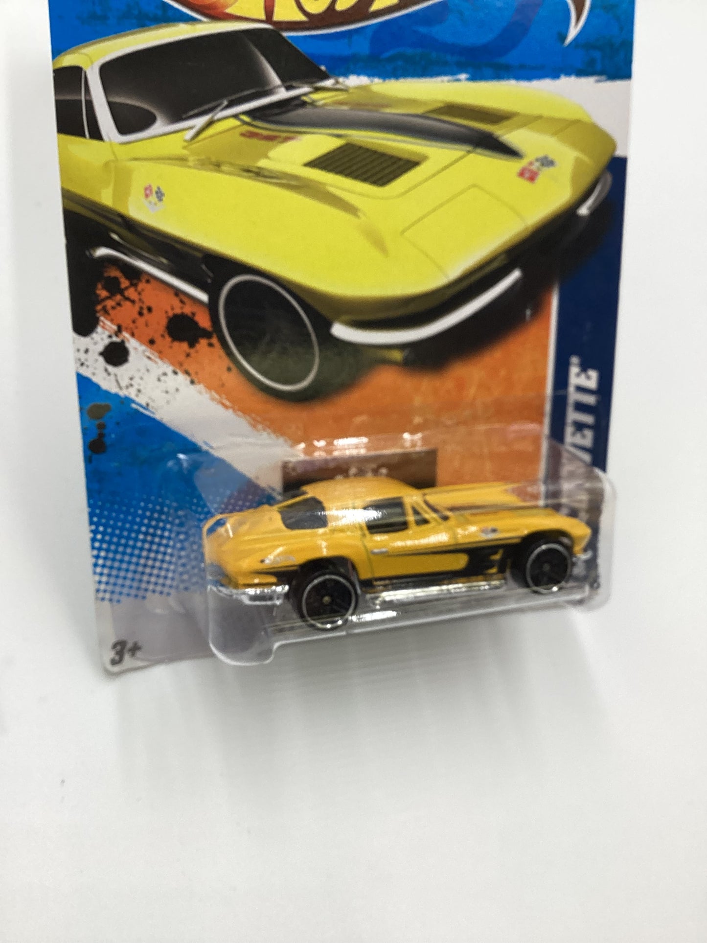 2011 Hot Wheels #87 63 Corvette Yellow 8D