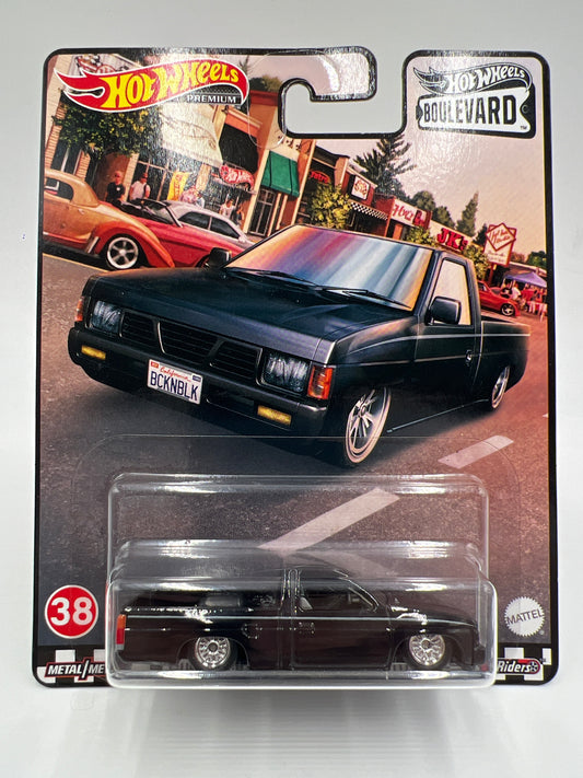 Hot Wheels Premium Boulevard #38 Custom 93 Nissan Hardbody D21 Black W/Protector