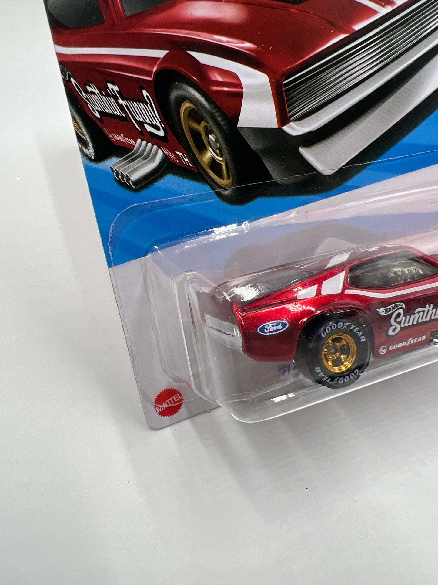 2025 Hot Wheels H Case Super Treasure Hunt #175 71 Mustang Funny Car Red W/Protector