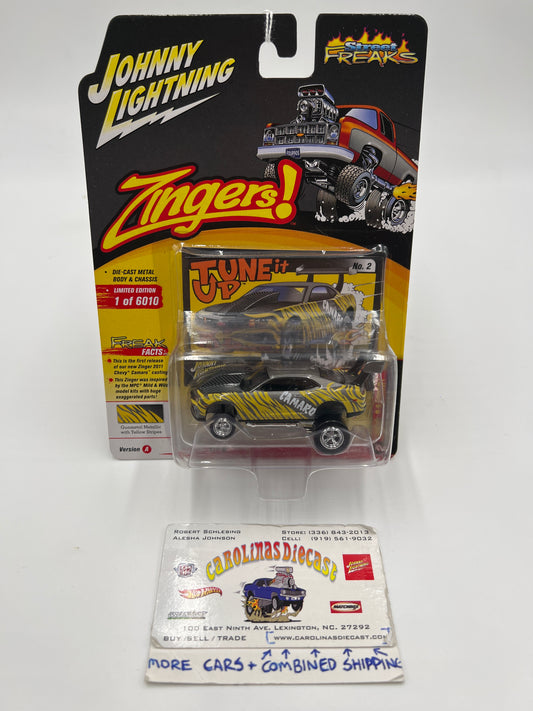 Johnny Lightning Street Freaks Zingers Release 2 Version A 2011 Chevy Camaro Tune It Up Gray/Yellow 228G