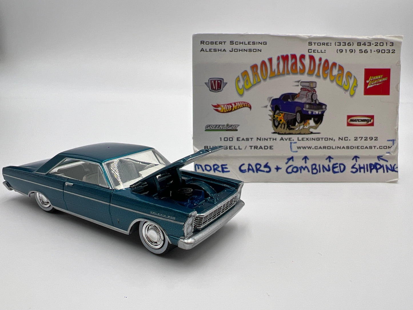 Greenlight Route 66 U.S.A Collector Pack 1965 Ford Galaxie Blue Loose