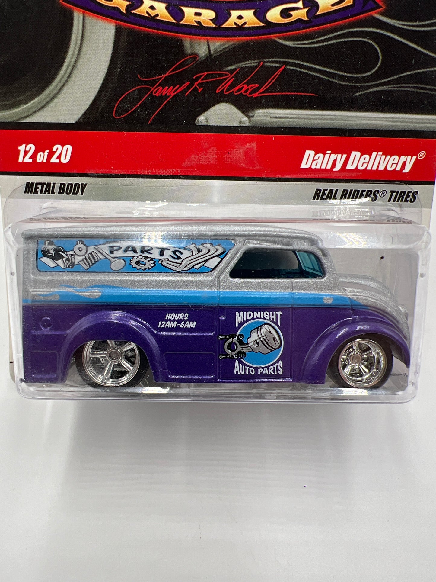 Hot Wheels Premium Larrys Garage #12 Dairy Delivery Purple/Silver
