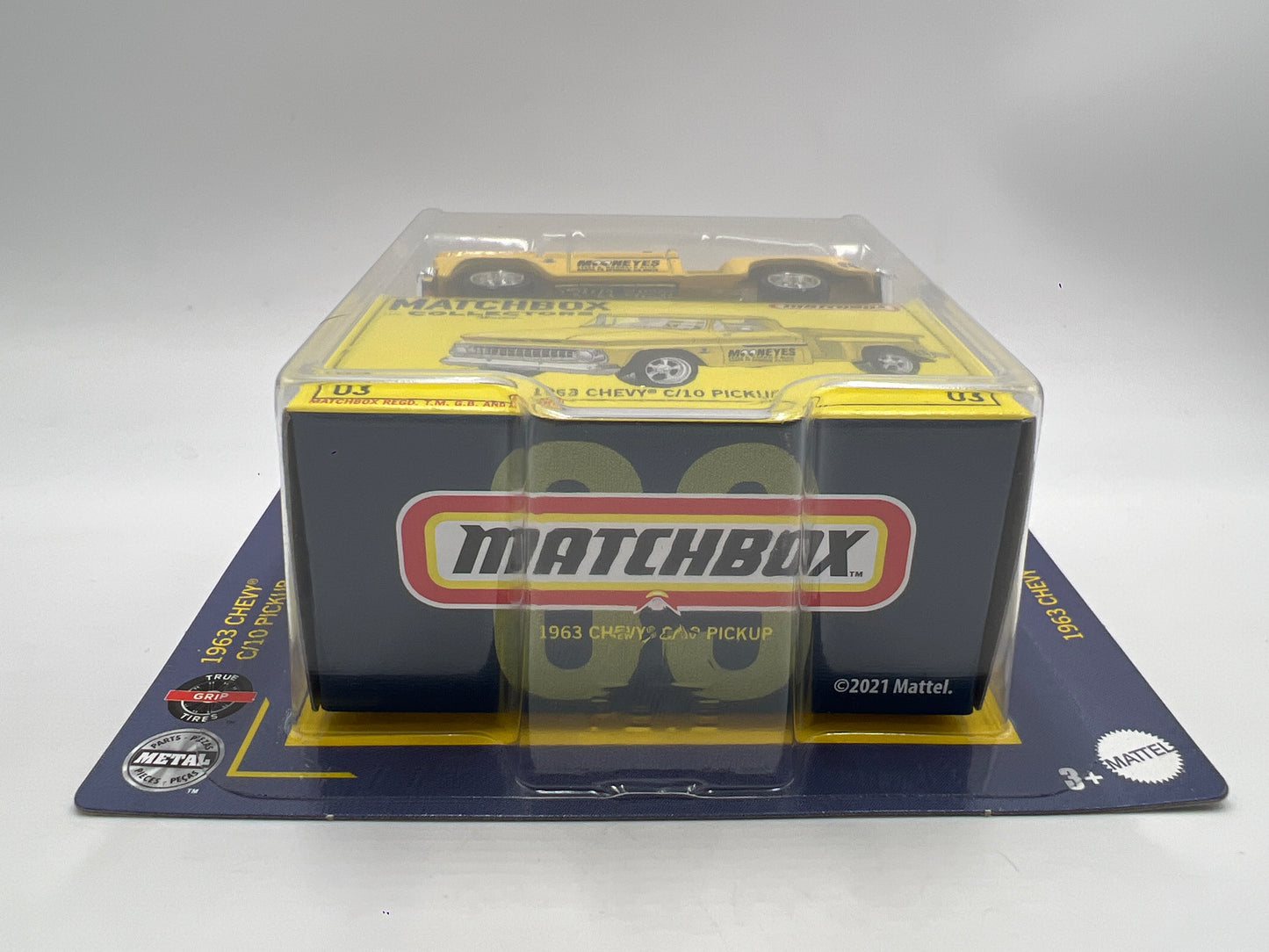 Matchbox Collectors #3 1963 Chevy C/10 Pickup Yellow Mooneyes