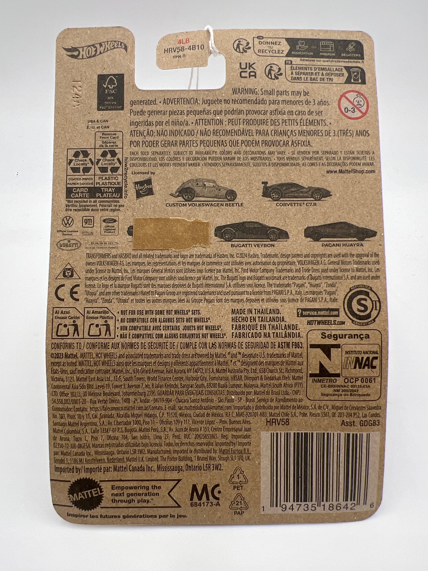 2024 Hot Wheels Transformers #1 Custom Volkswagen Beetle Yellow 159H