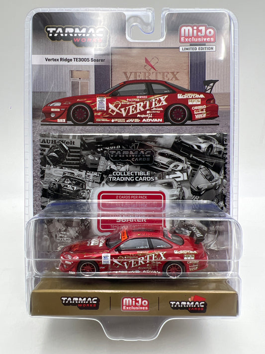 Tarmac Works Mijo Exclusives #80 VERTEX Ridge TE3005 Soarer Red W/Trading Cards