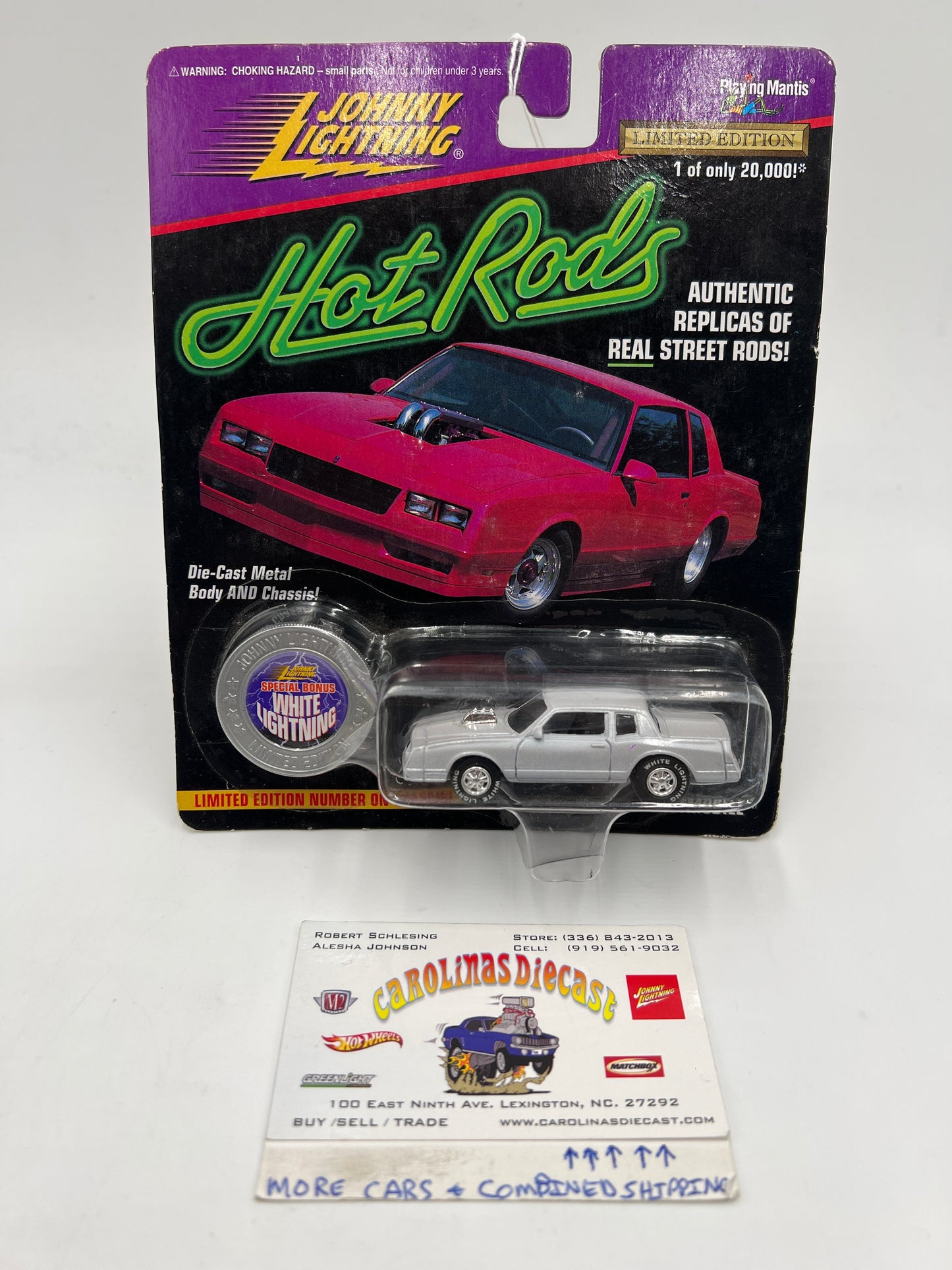 Johnny Lightning White Lightning Chase Hot Rods #71 Beastmobile 87 Monte Carlo White