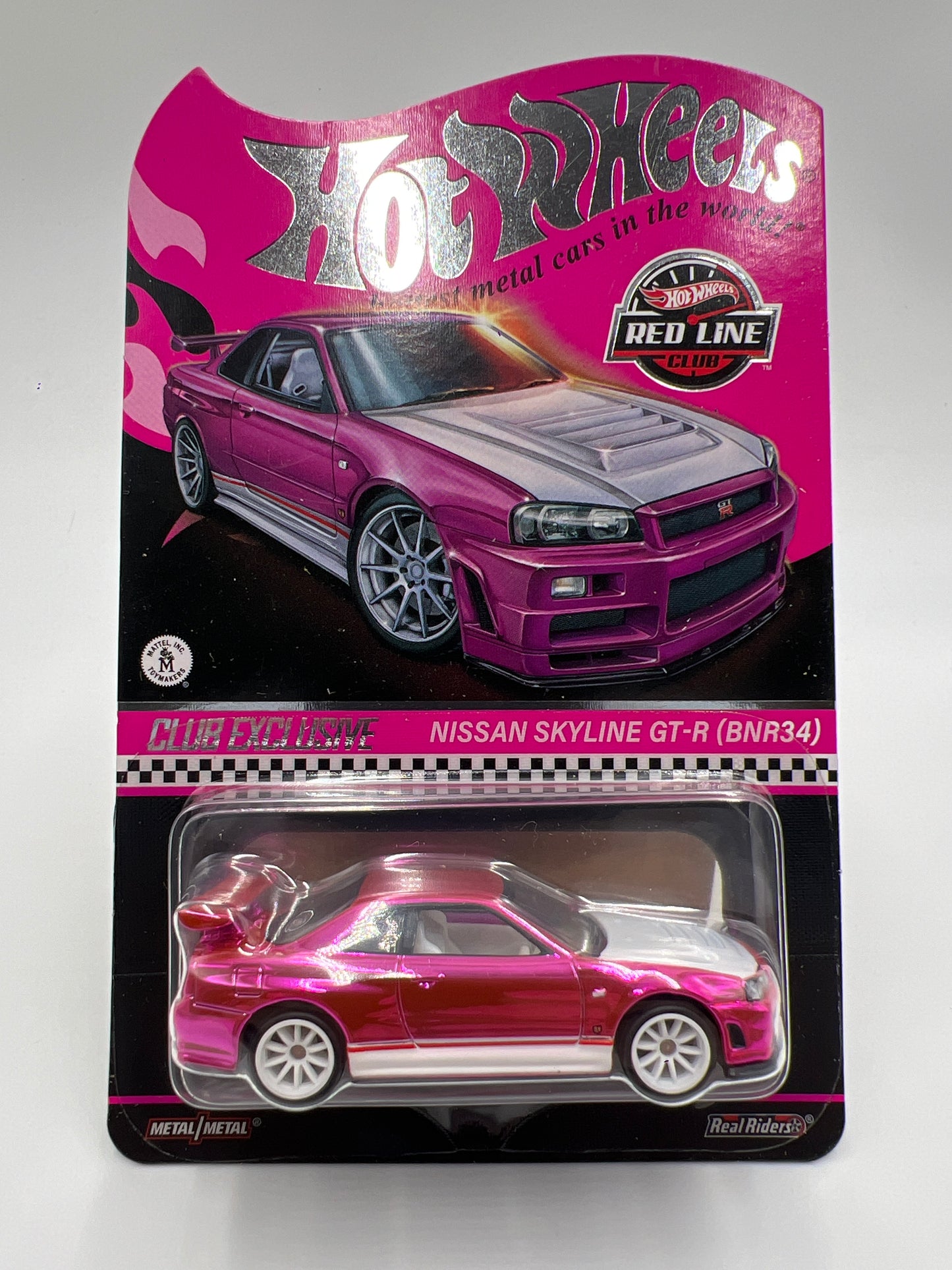 2023 Hot Wheels RLC Club Exclusive Nissan Skyline GT-R BNR34 Pink W/Protector