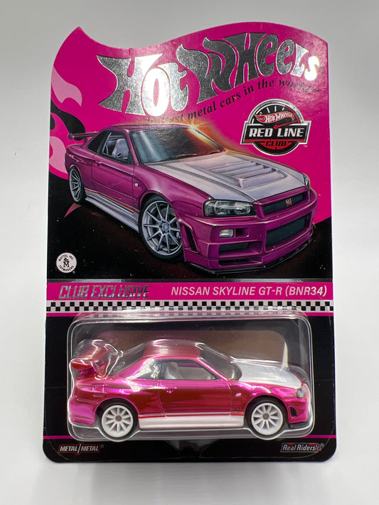 2023 Hot Wheels RLC Club Exclusive Nissan Skyline GT-R BNR34 Pink W/Protector