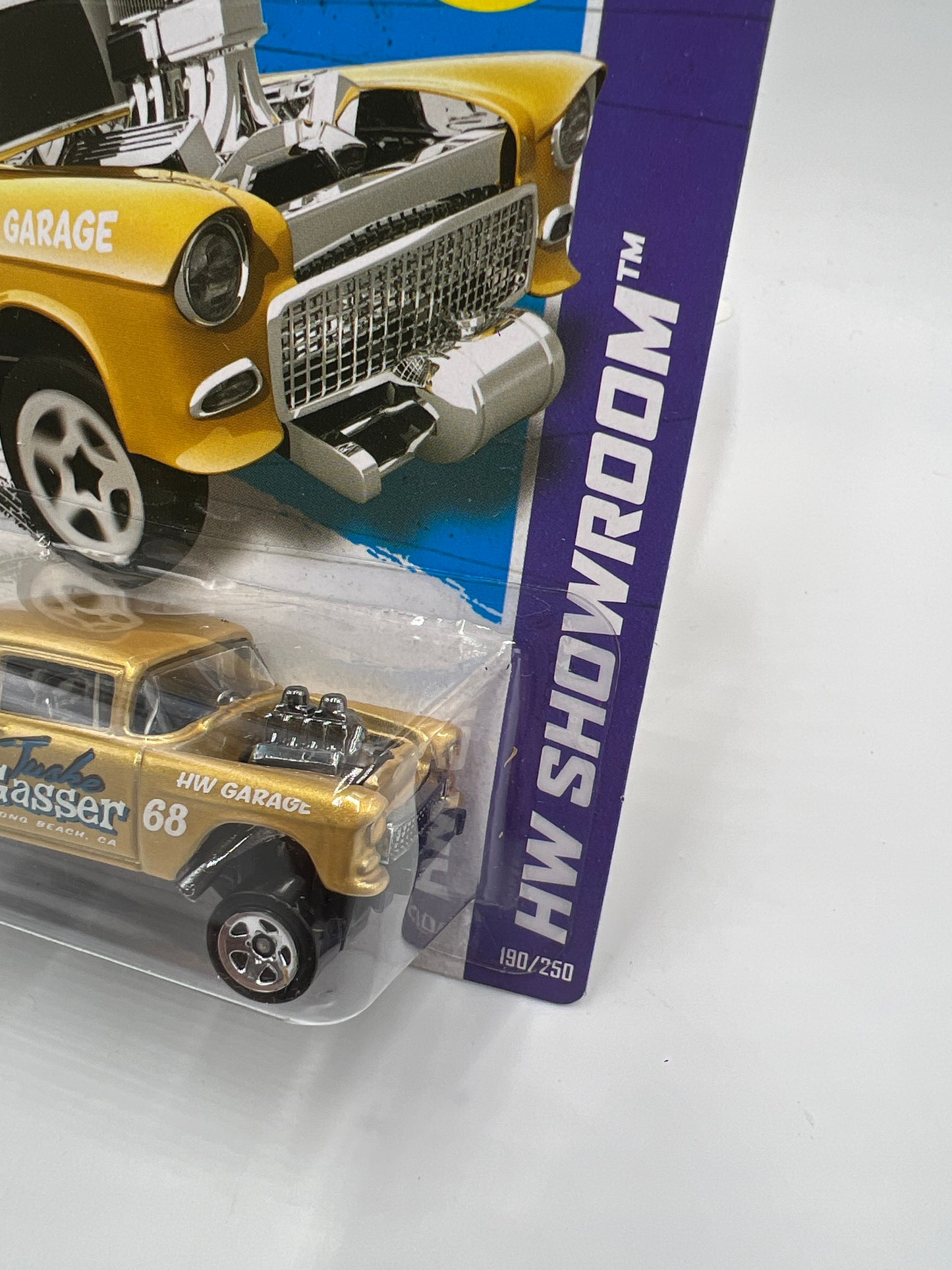 2013 Hot Wheels Showroom #190 55 Chevy Bel Air Gasser Gold 11F
