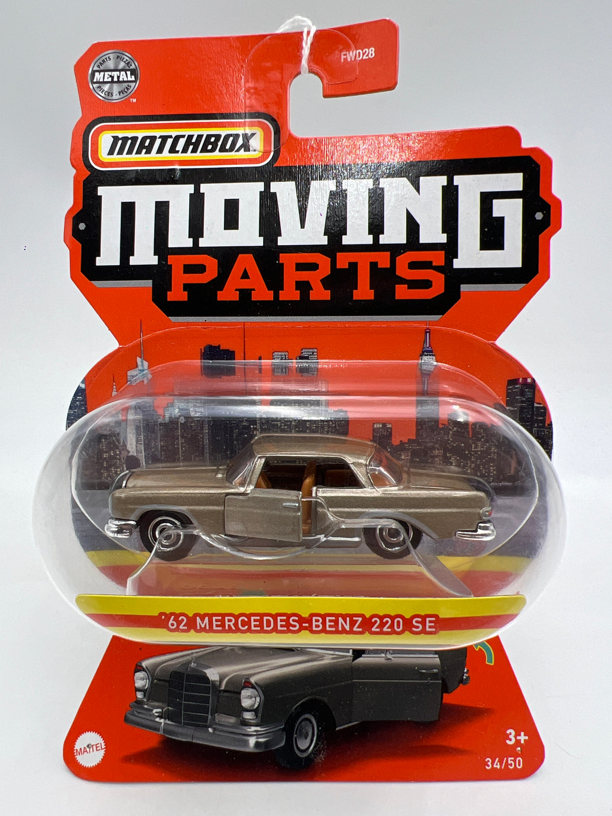Matchbox Moving Parts #34 62 Mercedes-Benz 220 SE