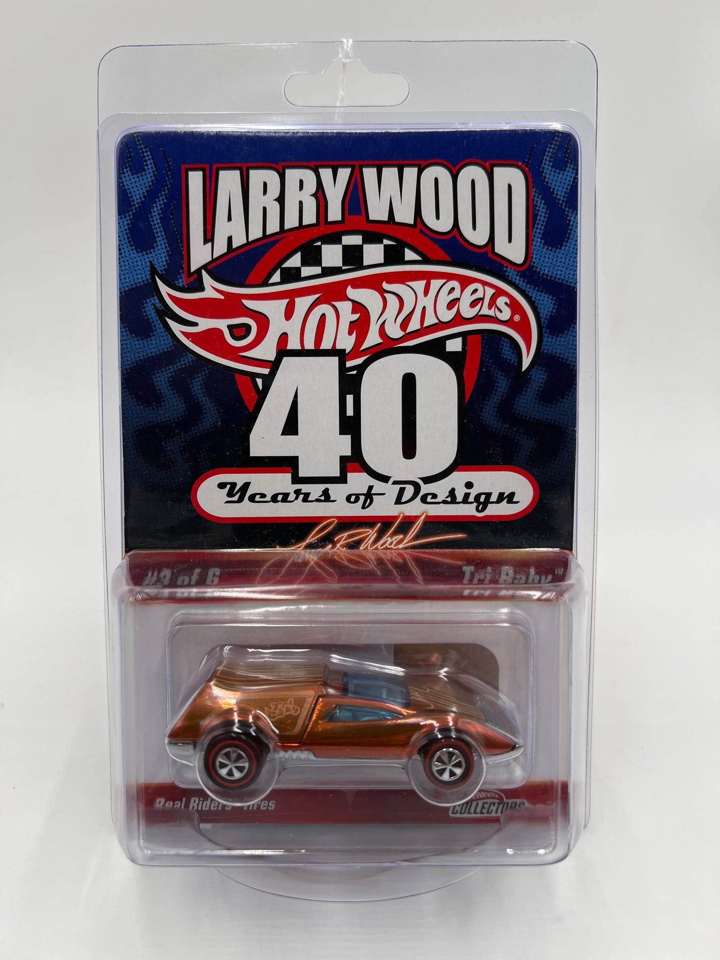 Hot Wheels RLC Larry Wood 40 Years of Design #2 2002/8500 Tri Baby Orange W/Protector