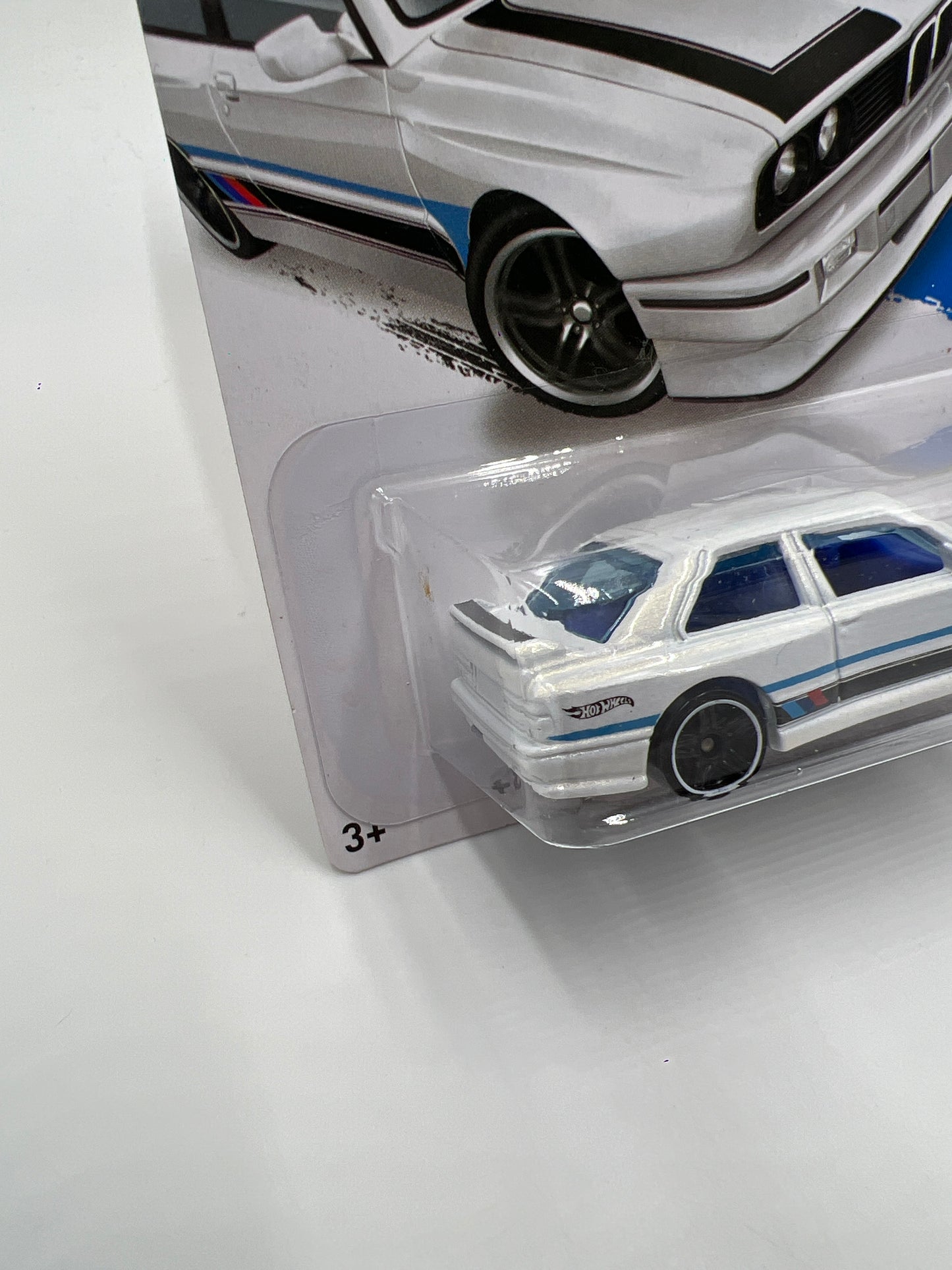 2014 Hot Wheels Workshop #195 92 BMW M3 White W/Protector