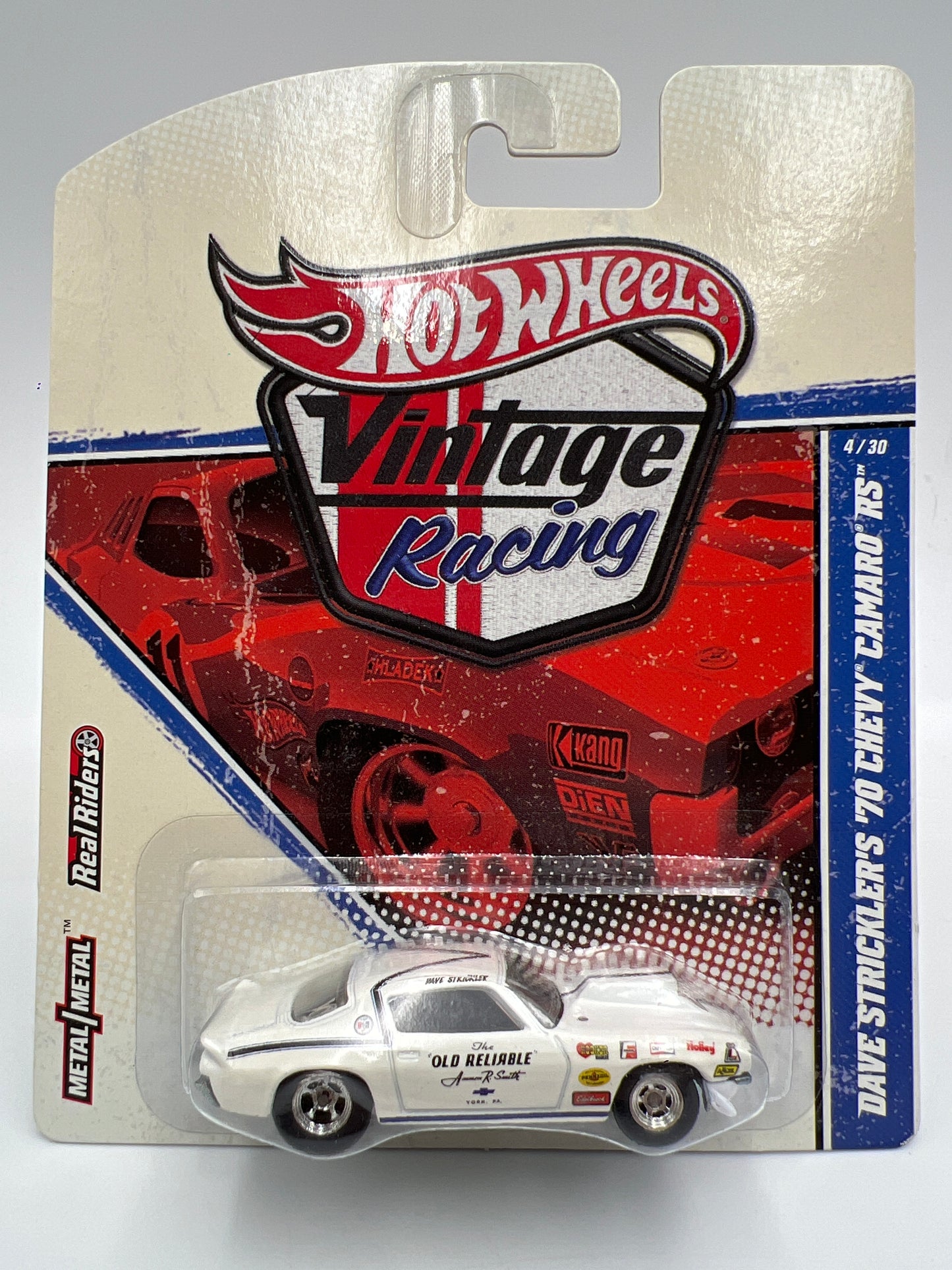 Hot Wheels Premium Vintage Racing #4 Dave Stricklers 70 Chevy Camaro RS W/Protector