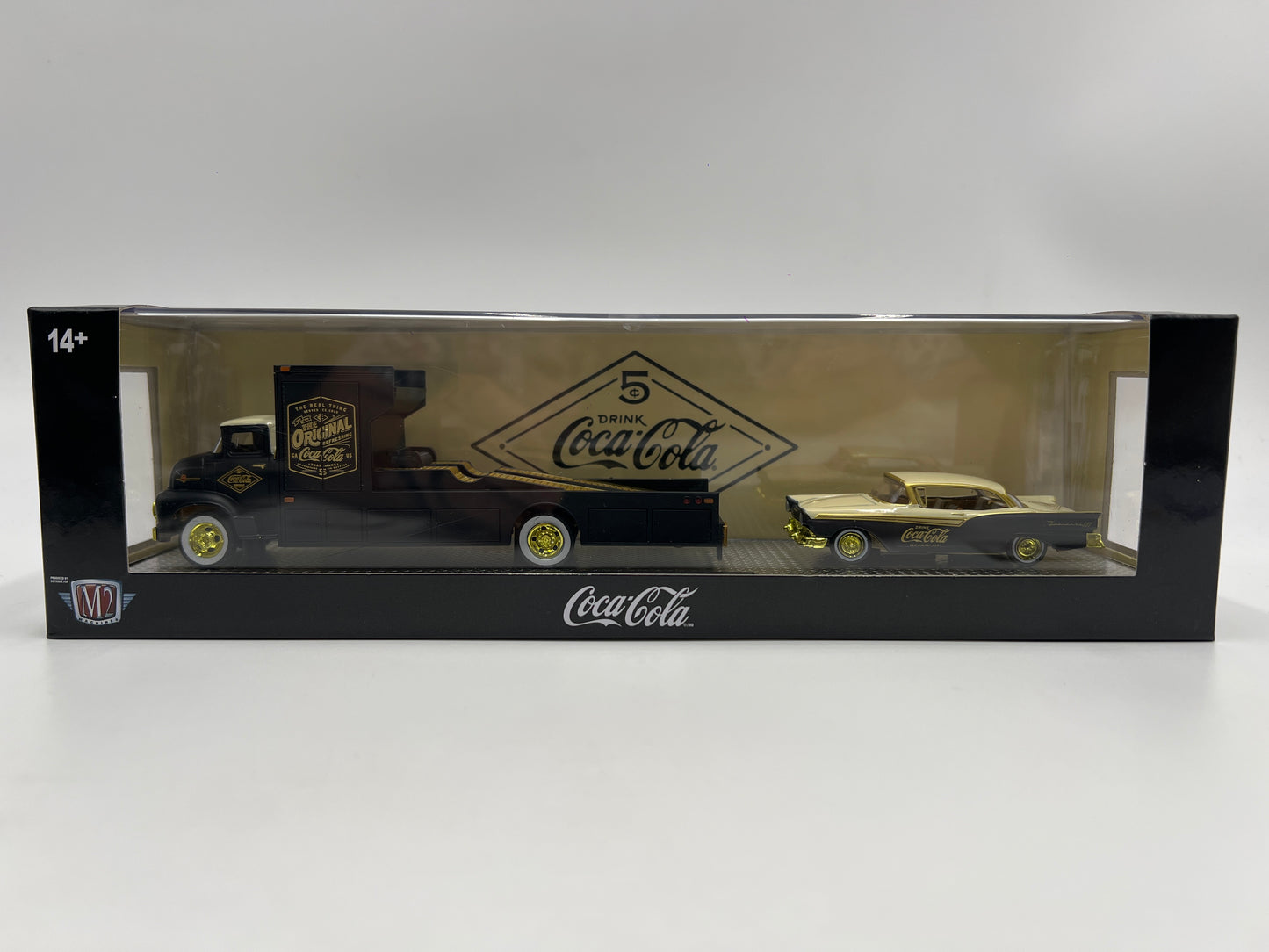 M2 Machines Auto Haulers CHASE Coca Cola 1956 Ford COE & 1957 Ford Fairlane 500 TW33