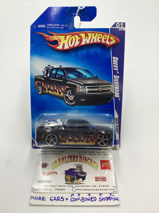 2009 Hot Wheels #117 Chevy Silverado Black (SR)