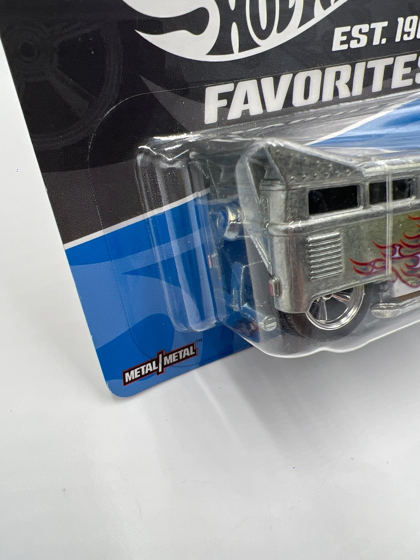 2018 Hot Wheels 50th Favorites #6 Volkswagen T1 Drag Bus Silver 258D