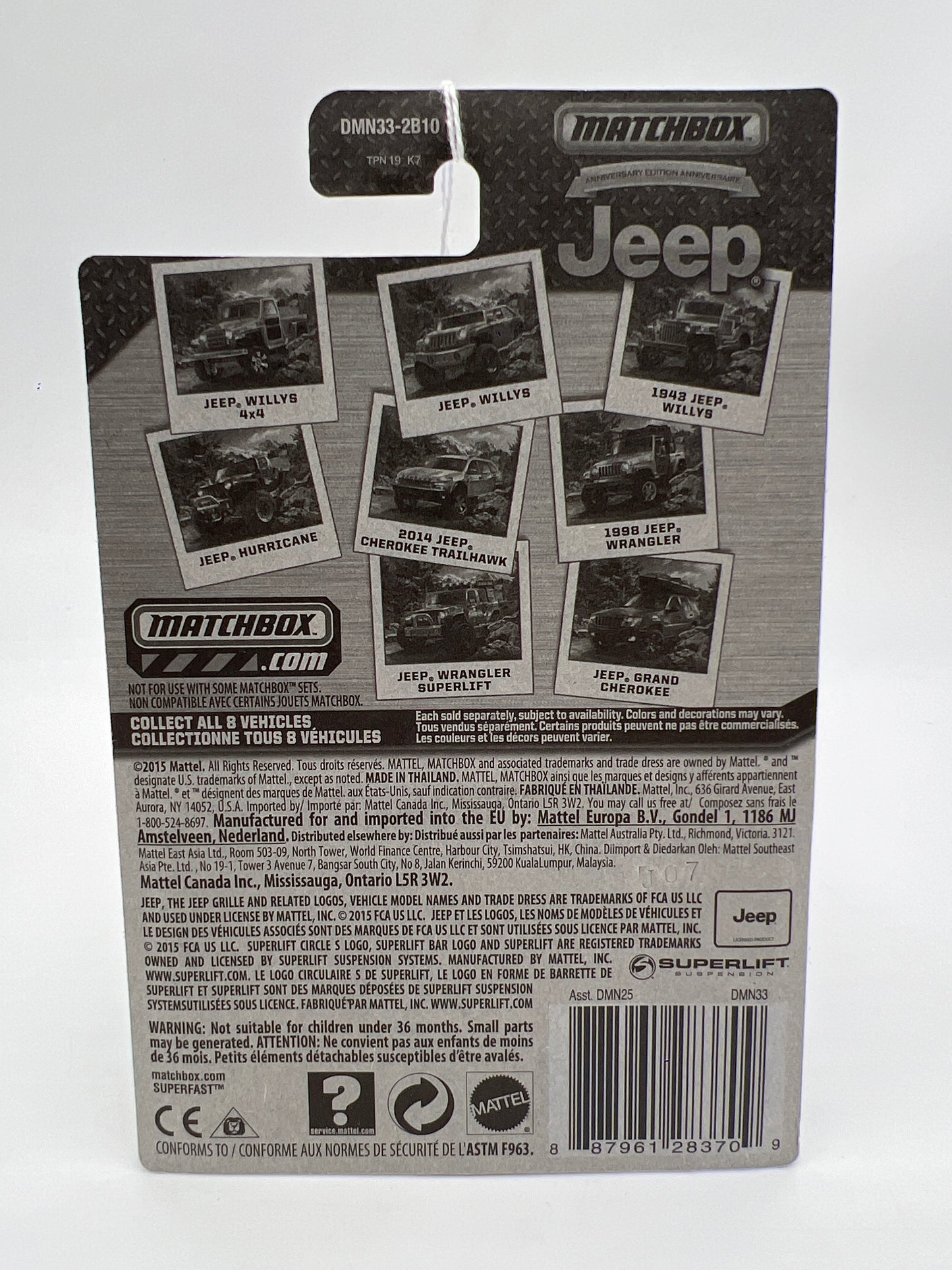 Matchbox Jeep Anniversary Edition Series Jeep Grand Cherokee Orange 160A