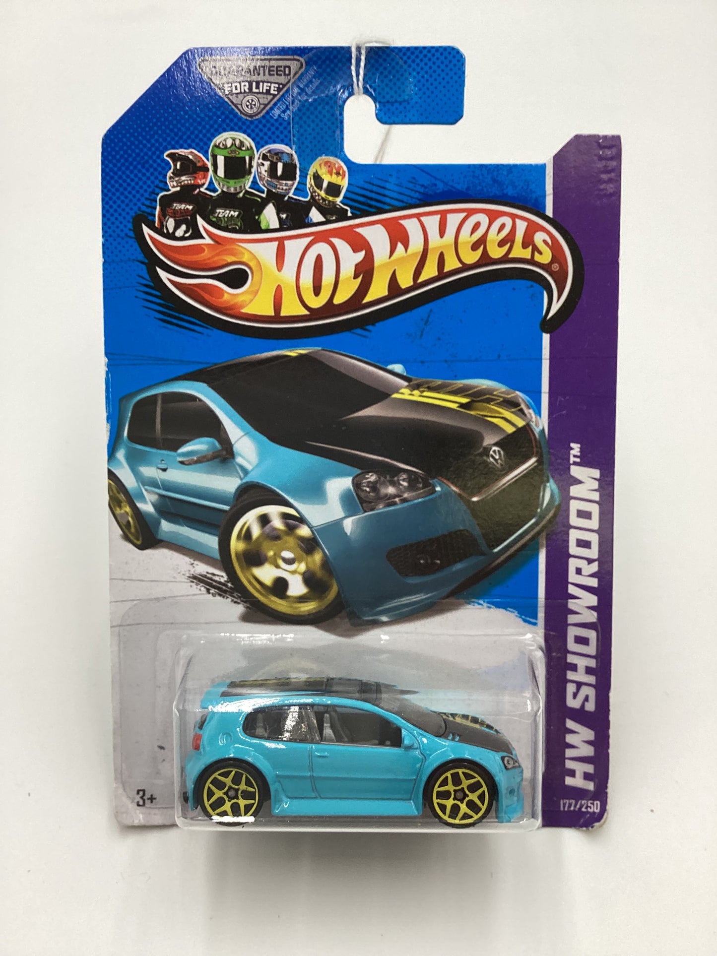 2013 Hot wheels #177 Volkswagen Golf GTI Light Blue 96B