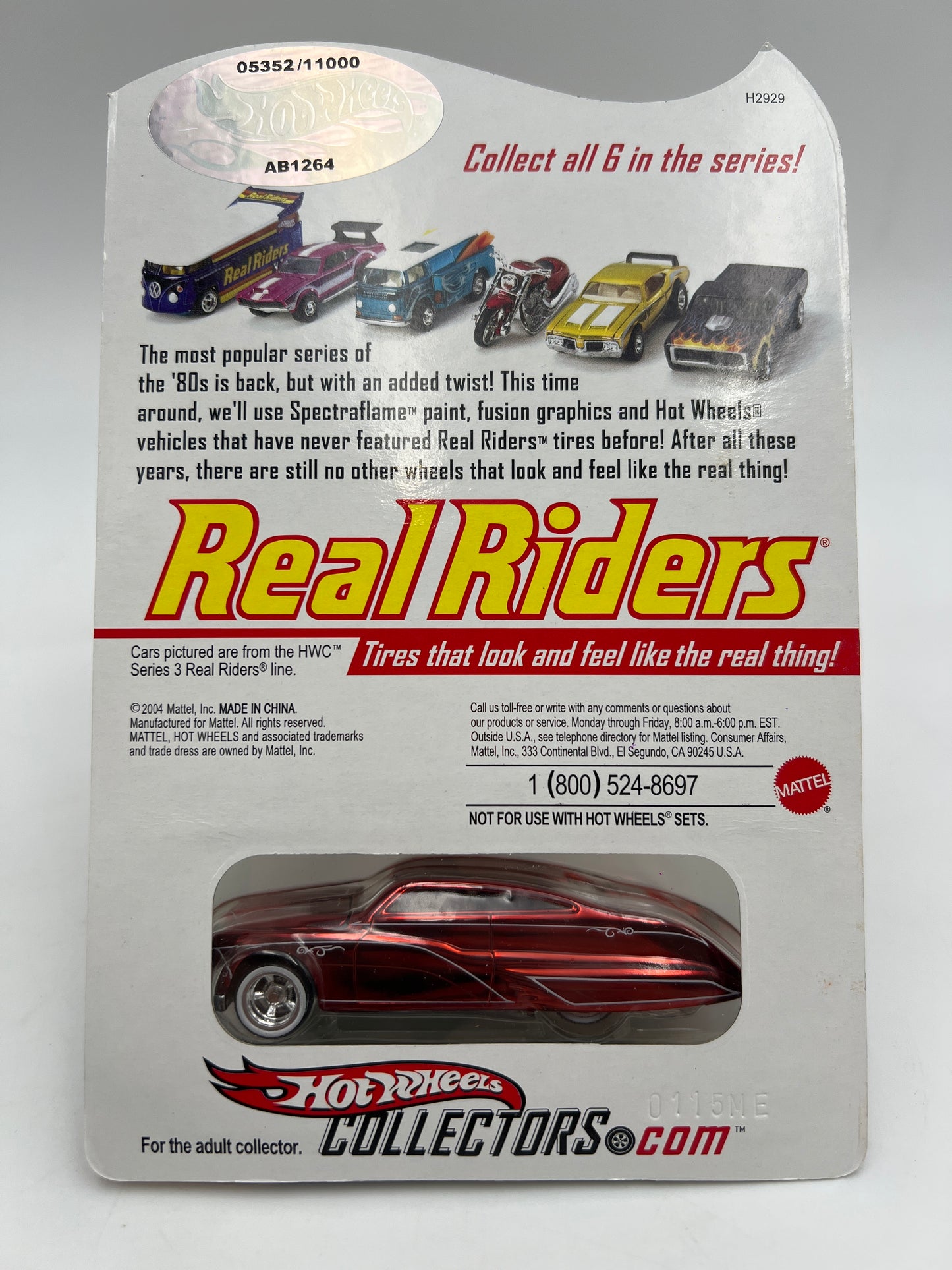2004 Hot Wheels RLC Real Riders Series 4 #2 Purple Passion Red W/Protector