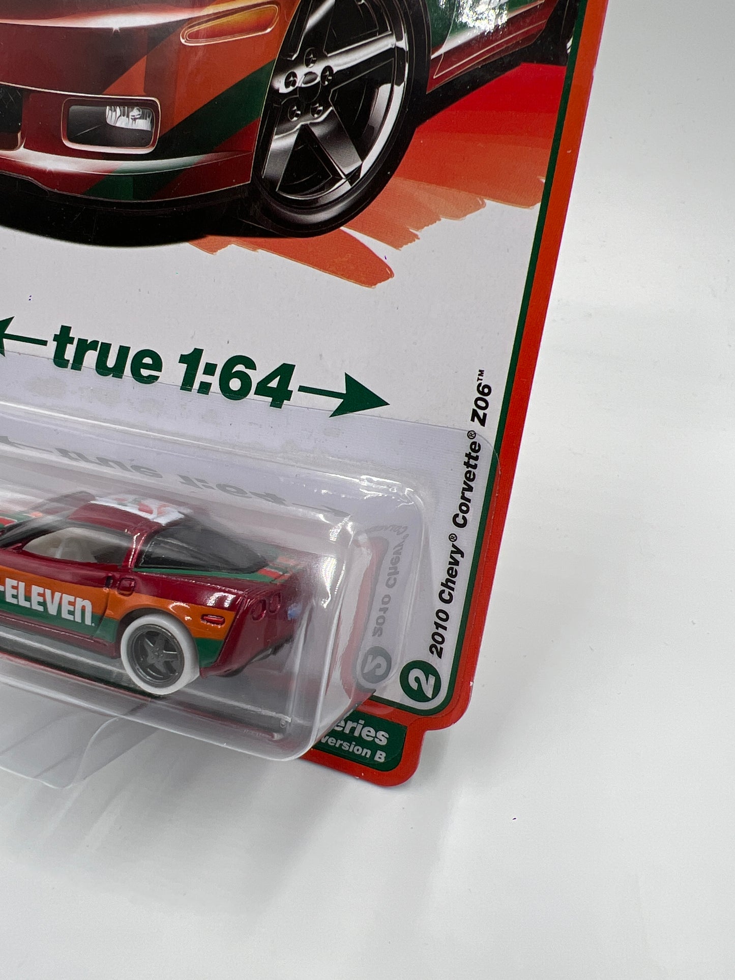 Auto World Ultra Red Chase 7-Eleven Exclusive Release 2 Version B 2010 Chevy Corvette Z06
