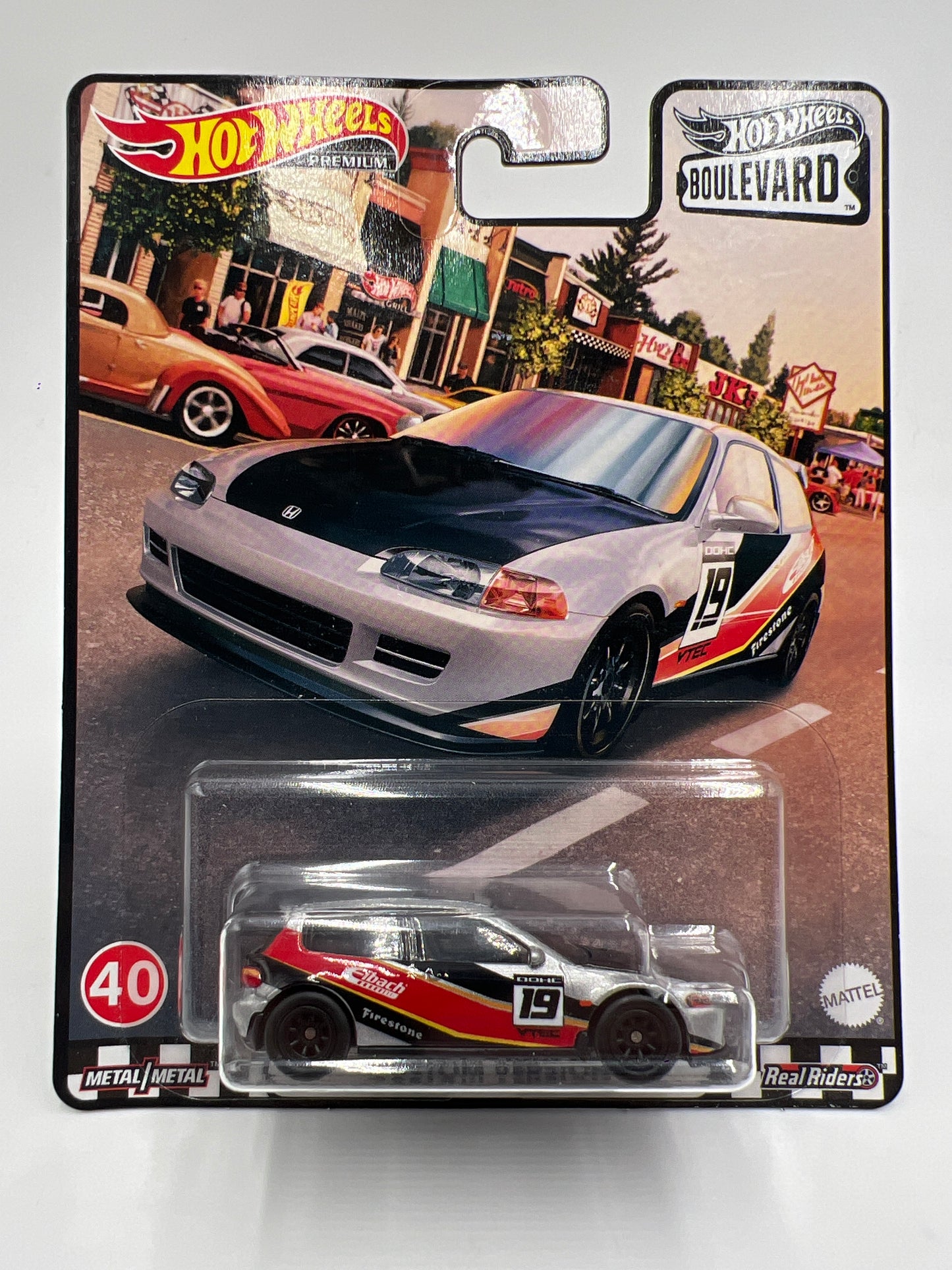 Hot Wheels Premium Boulevard #40 Honda Civic EG Custom Version W/Protector