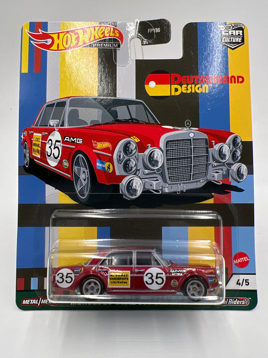 2021 Hot Wheels Car Culture Deutschland Design #4 Mercedes-Benz 300 SEL 6.8 AMG Red 256A