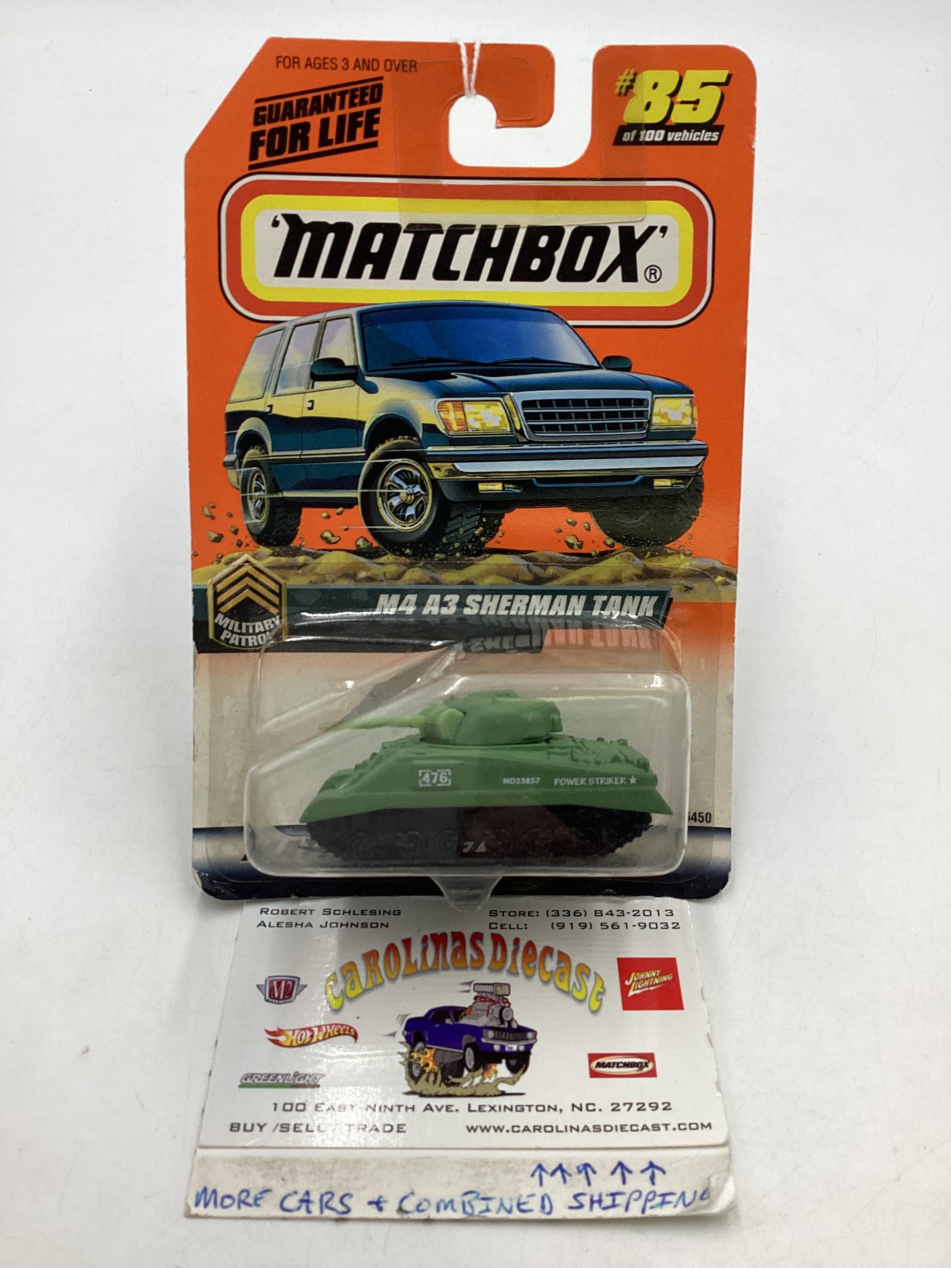TANK SHERMAN M4 A3 DINKY MATCHBOX TANK SHERMAN M4 A3 DINKY MATCHBOX