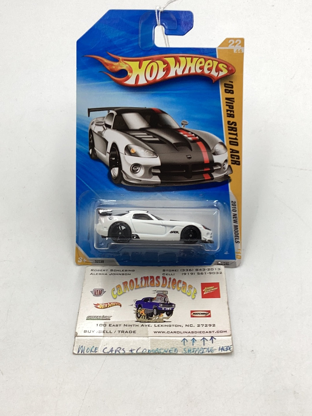 2010 Hot wheels #22 08 Viper Str10 ACR white 59D