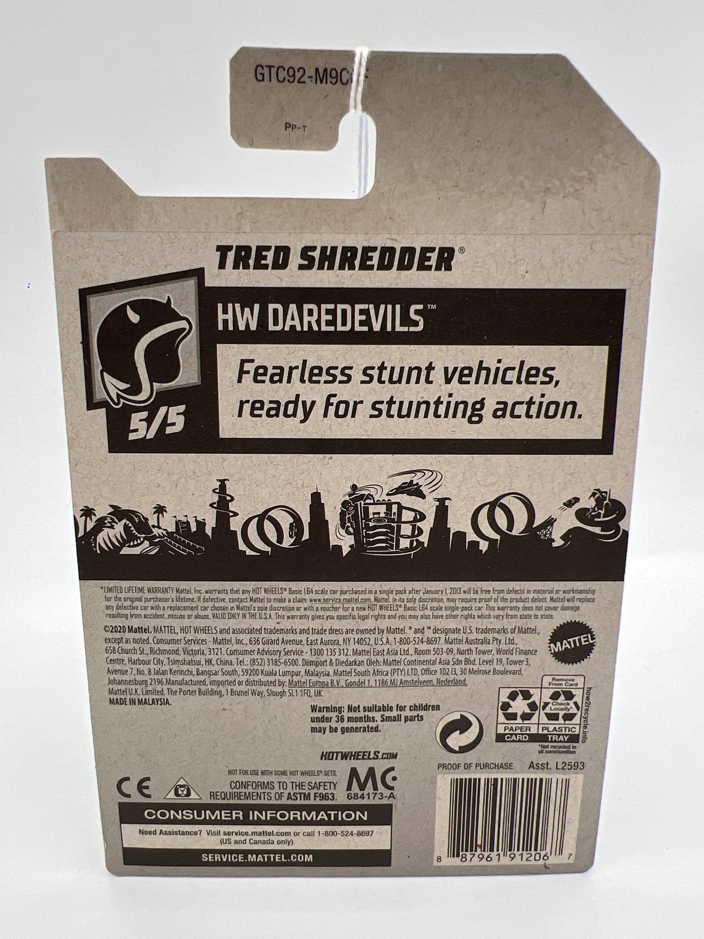 2021 Hot Wheels Treasure Hunt #136 Tred Shredder Blue 282G