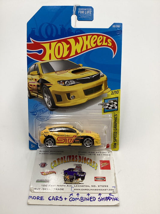 2021 Hot Wheels #68 Subaru WRX STI Yellow 89i