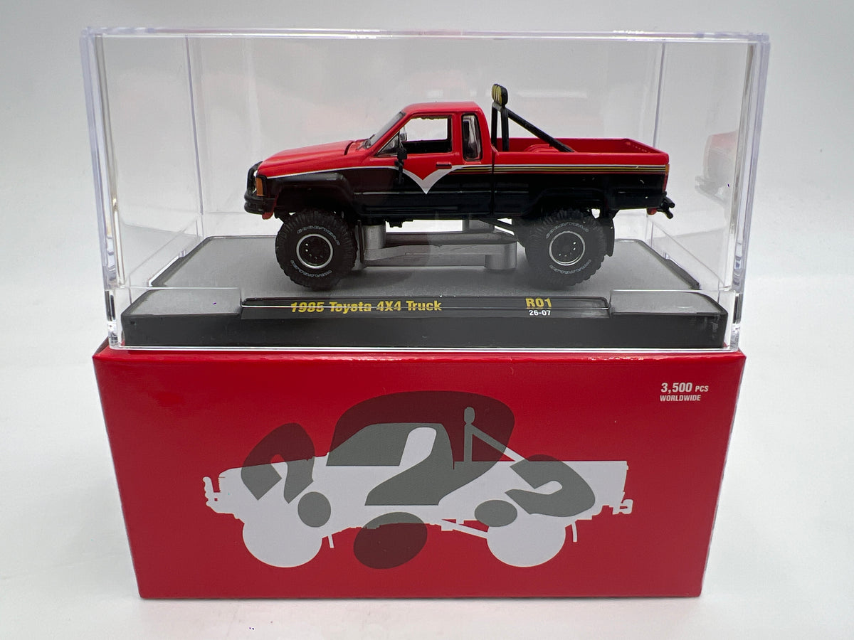 2026 M2 Machines R01 Blind Box 1985 Toyota 4x4 Truck Black/Red W/Box