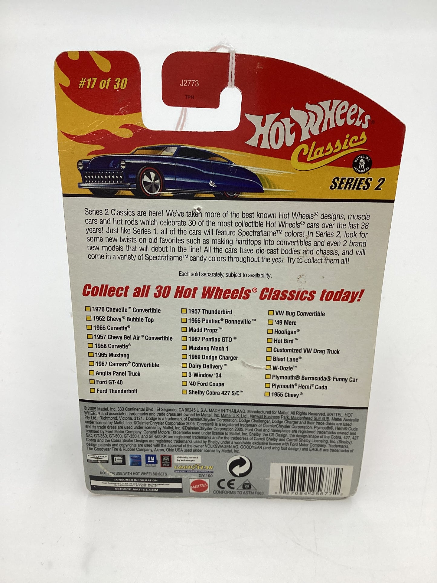 Hot Wheels Classics Series 2 #17 Dairy Delivery Red Card Not Perfect SR