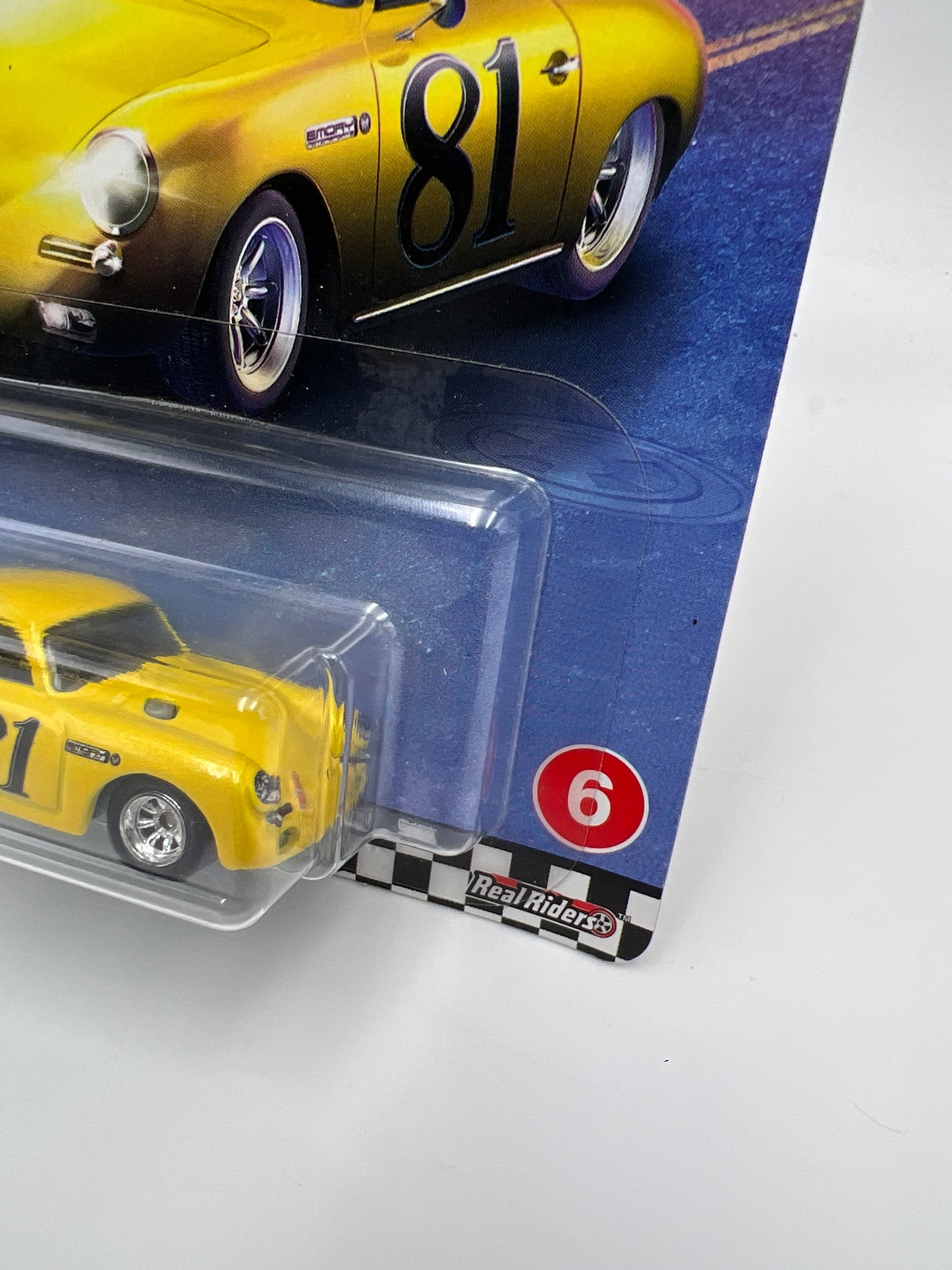 Hot Wheels Premium Boulevard #6 Porsche 356 Outlaw Yellow W/Protector