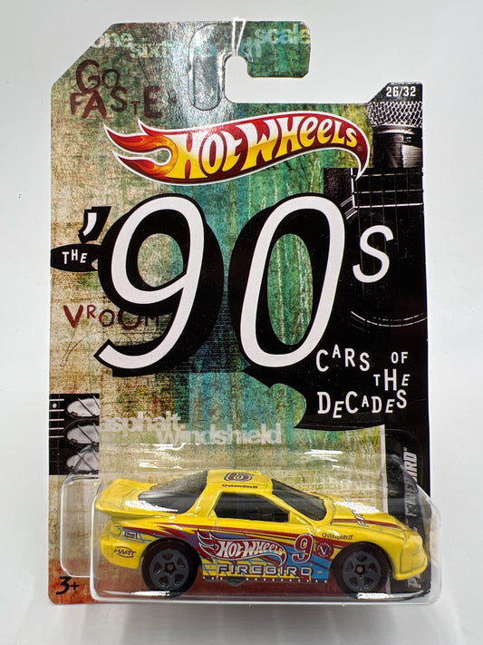 Hot Wheels Cars of the Decades The 90s #26 Pontiac Firebird Yellow 164G